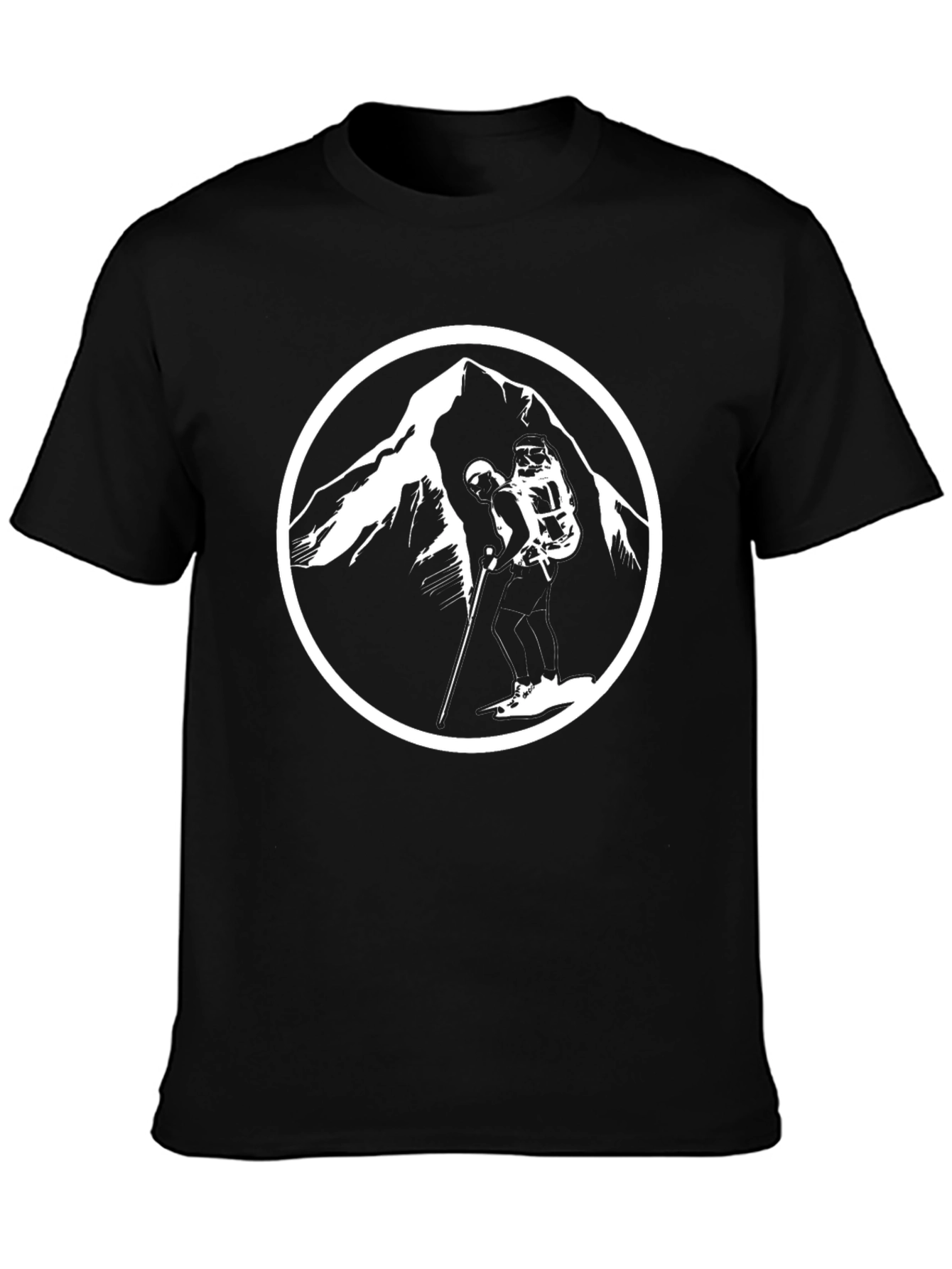 Black Mountain Hiker Graphic Tee - Black Crew Neck view 3