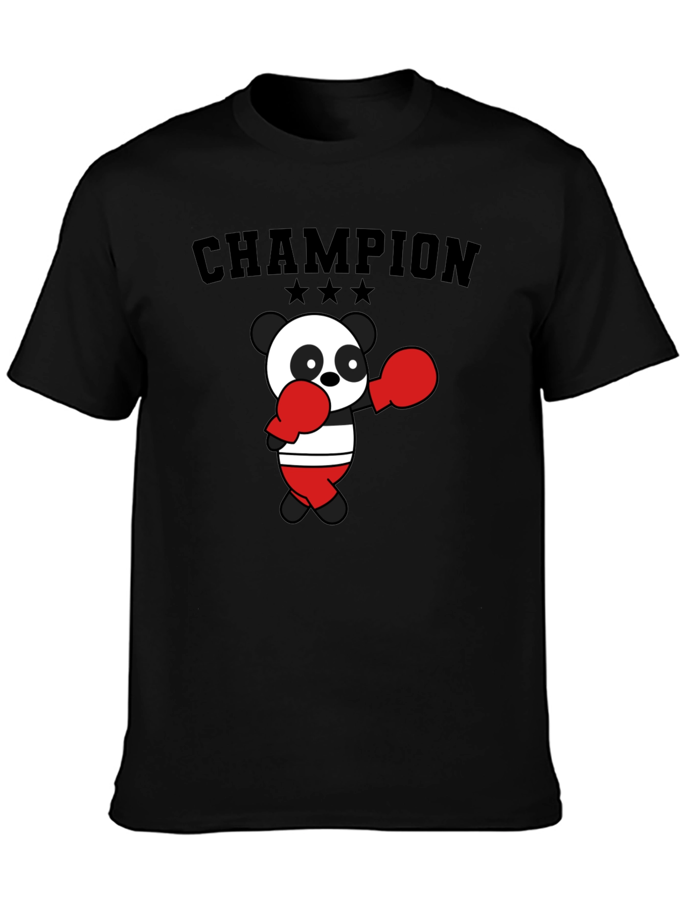 Black Champion Panda Boxing T-Shirt view 3
