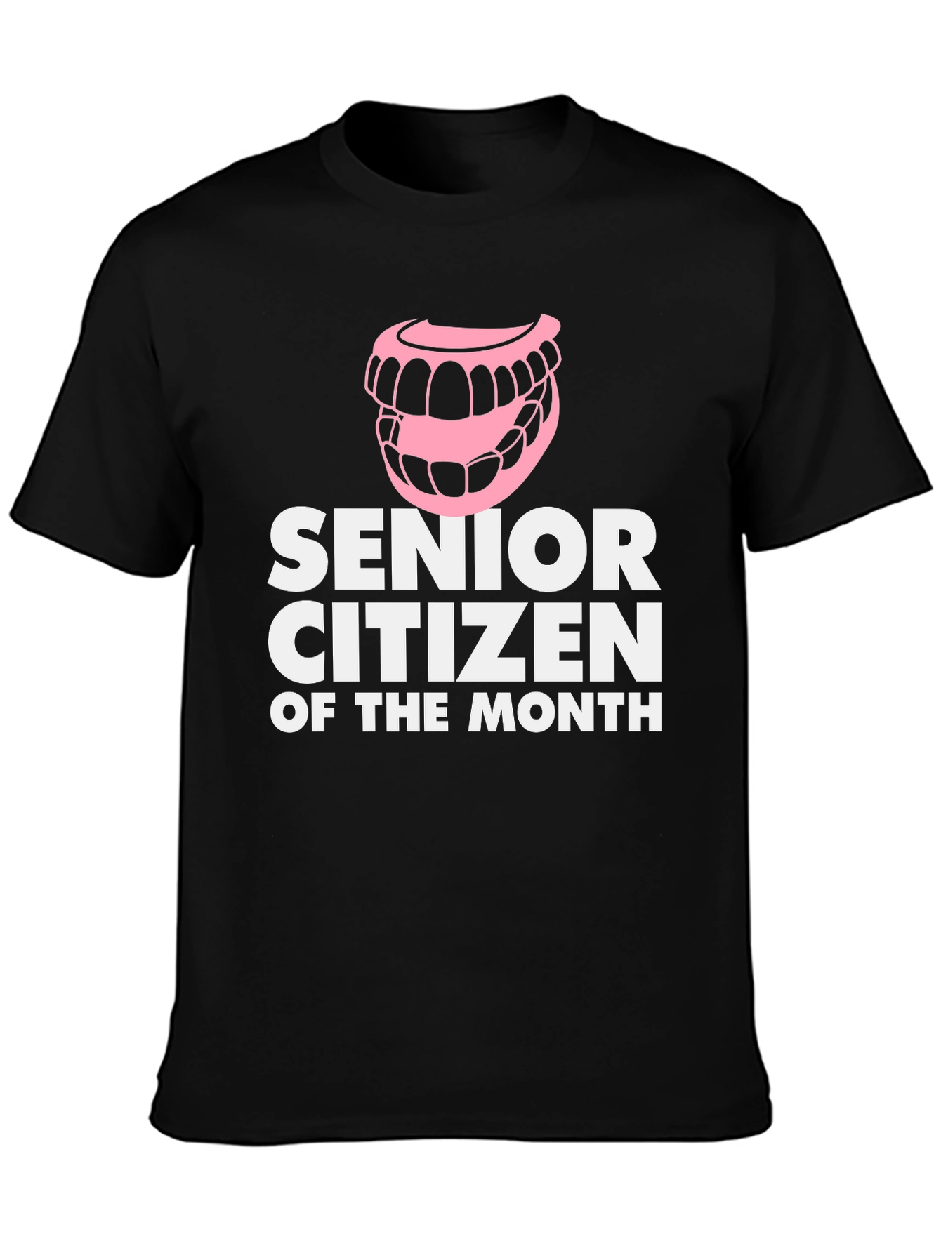 Black Senior Citizen of the Month T-Shirt Funny Dentures view 3