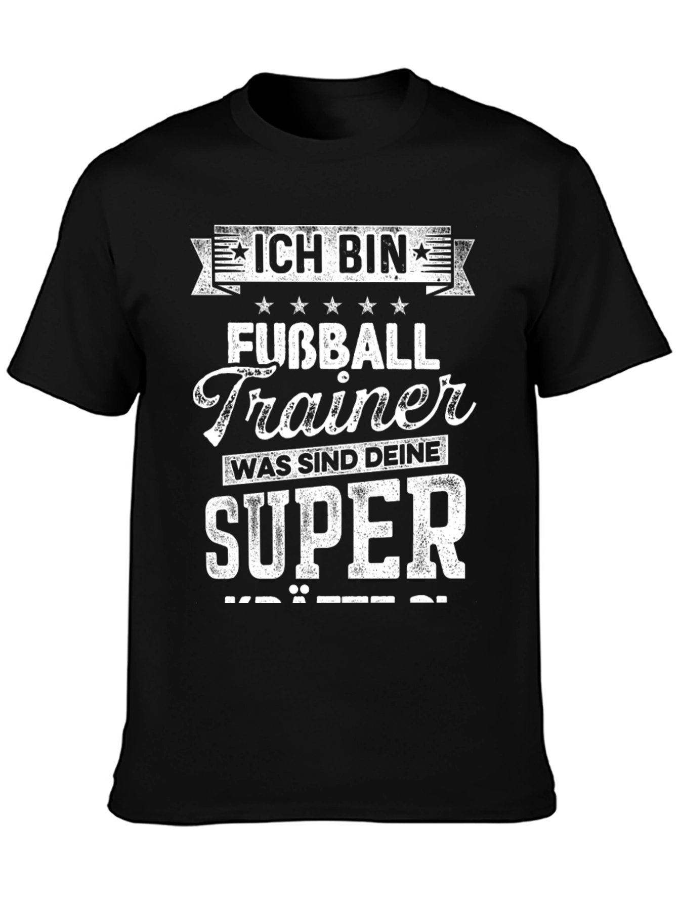 Black Funny Soccer Coach T-Shirt - "Ich Bin Fußball Trainer" view 3