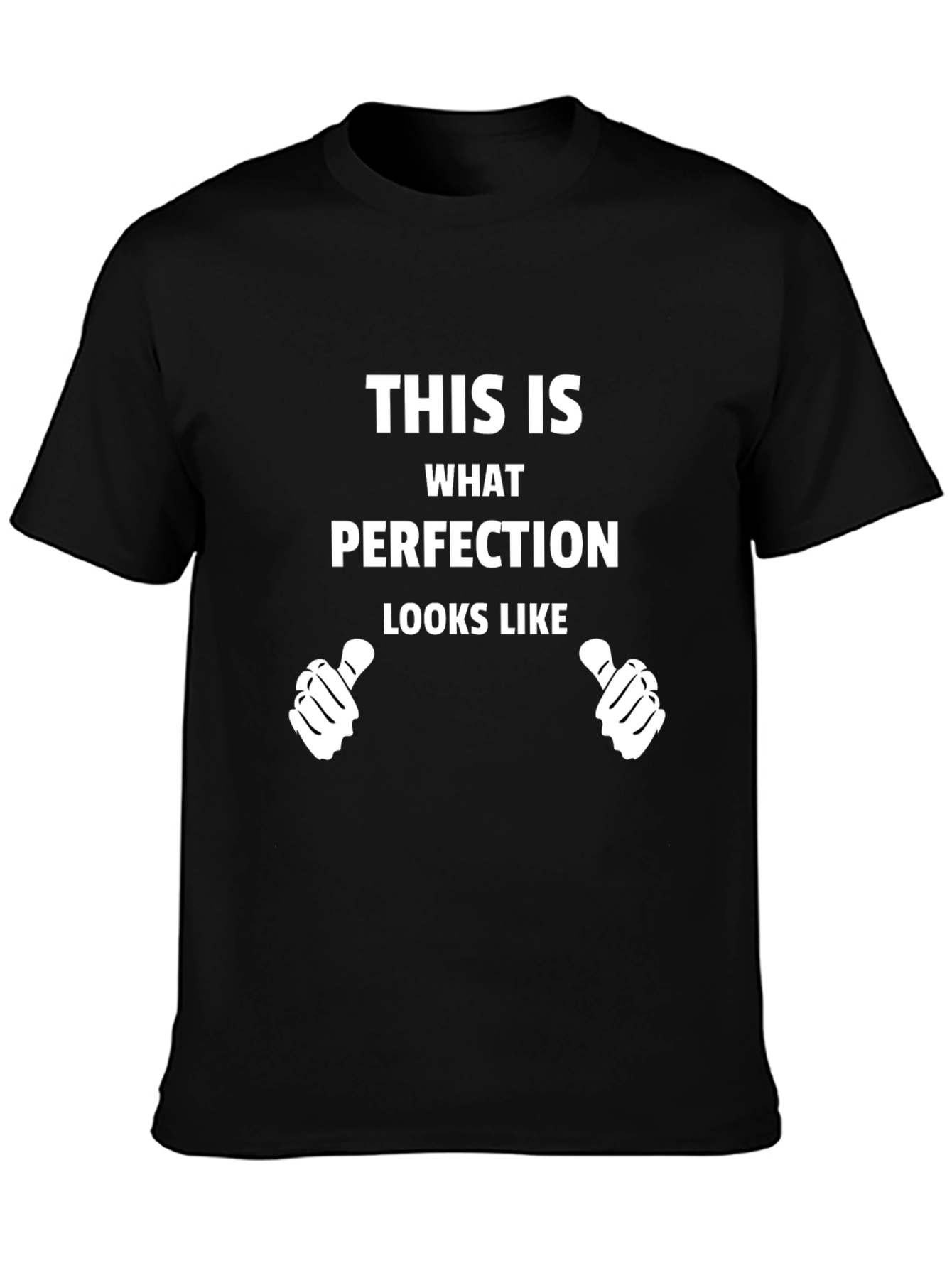 Black Perfection Graphic Tee - Novelty T-Shirt view 3