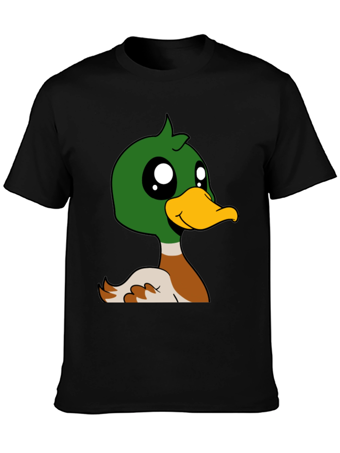 Black Duck Cartoon Graphic Black T-Shirt view 3