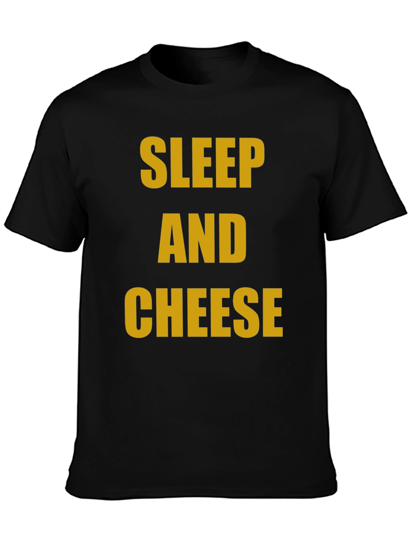 Black Sleep and Cheese Graphic Tee - Novelty T-Shirt view 3