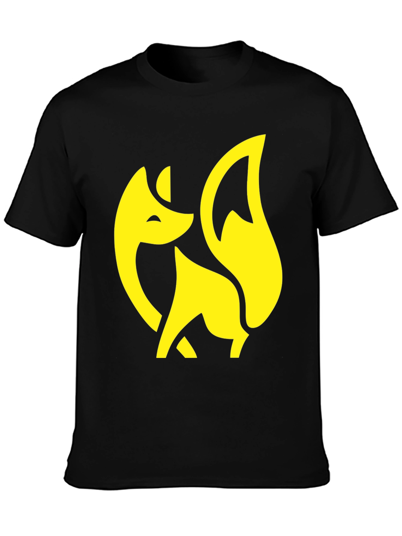 Black Fox Graphic Tee - Stylish Black T-Shirt view 3