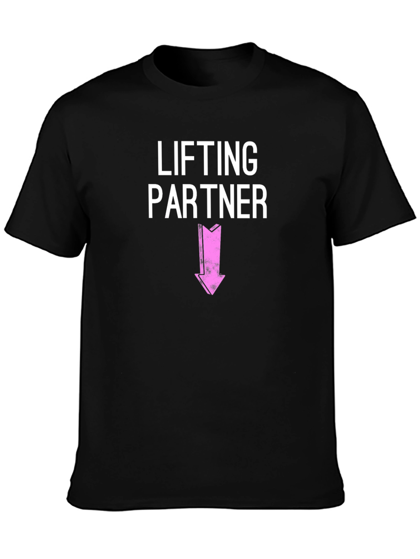 Black Lifting Partner Funny Graphic T-Shirt view 3