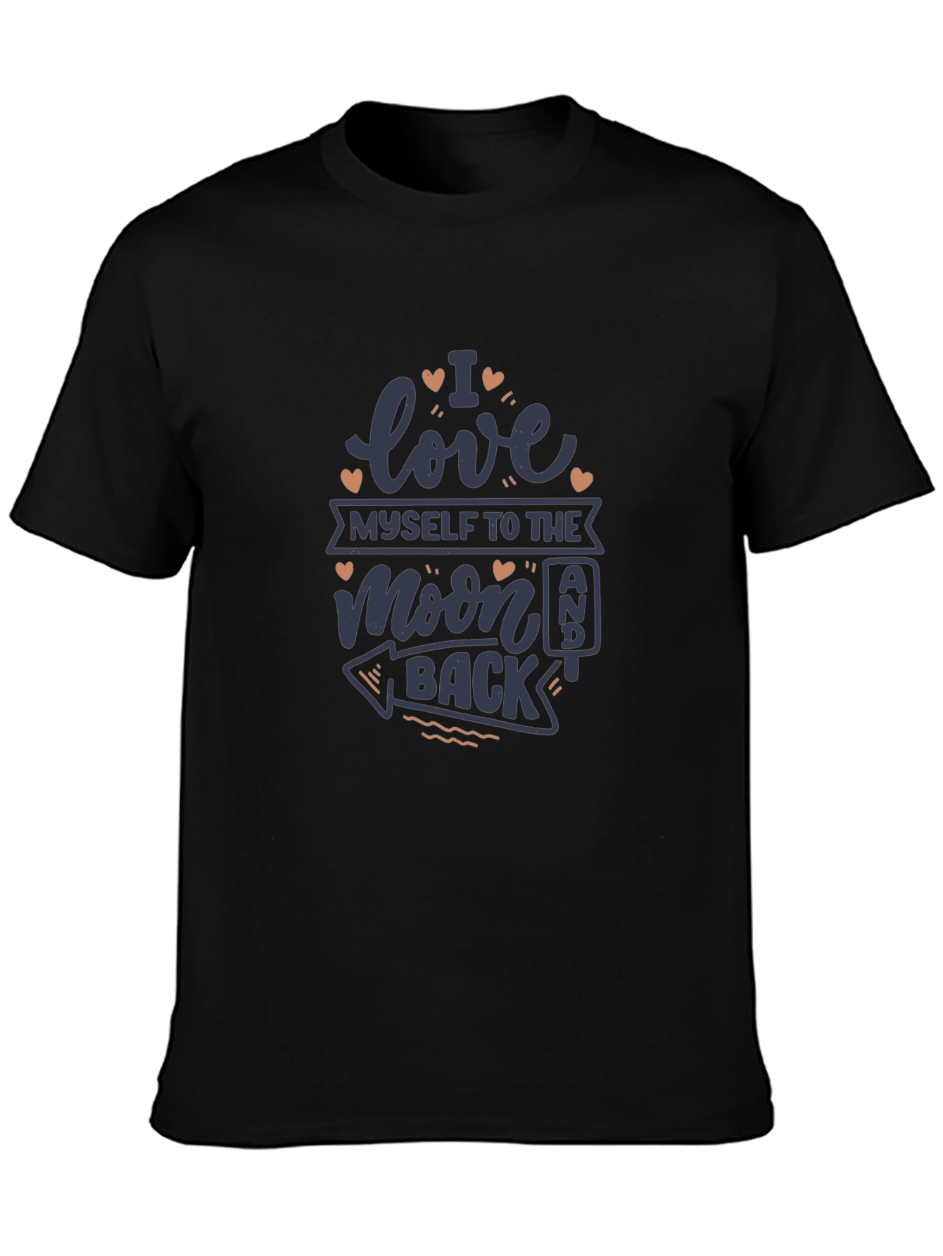 Black I Love Myself to the Moon and Back Graphic Tee view 3
