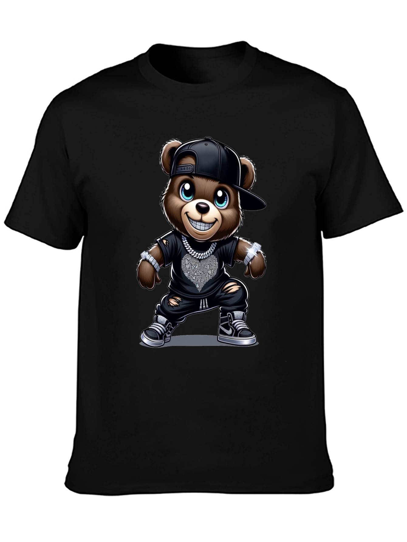Black Cool Bear T-Shirt - Urban Style view 3