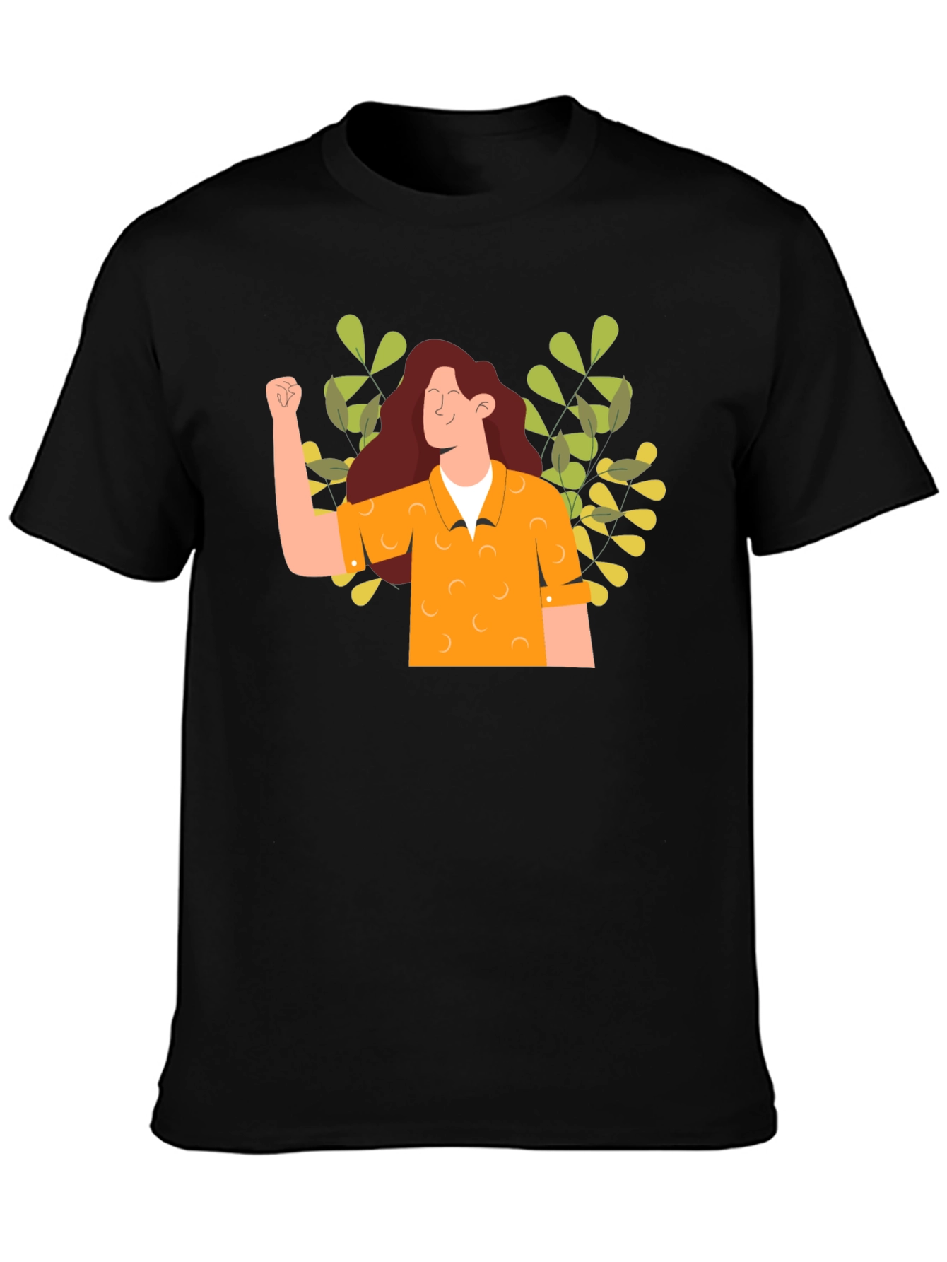 Black Empowered Woman Graphic Tee - Black view 3