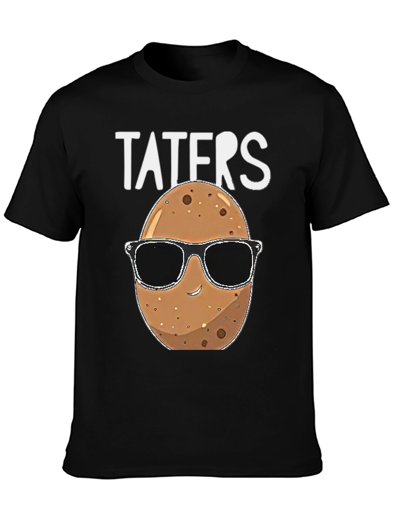 Black Taters Graphic Tee - Funny Potato Sunglasses Shirt view 3