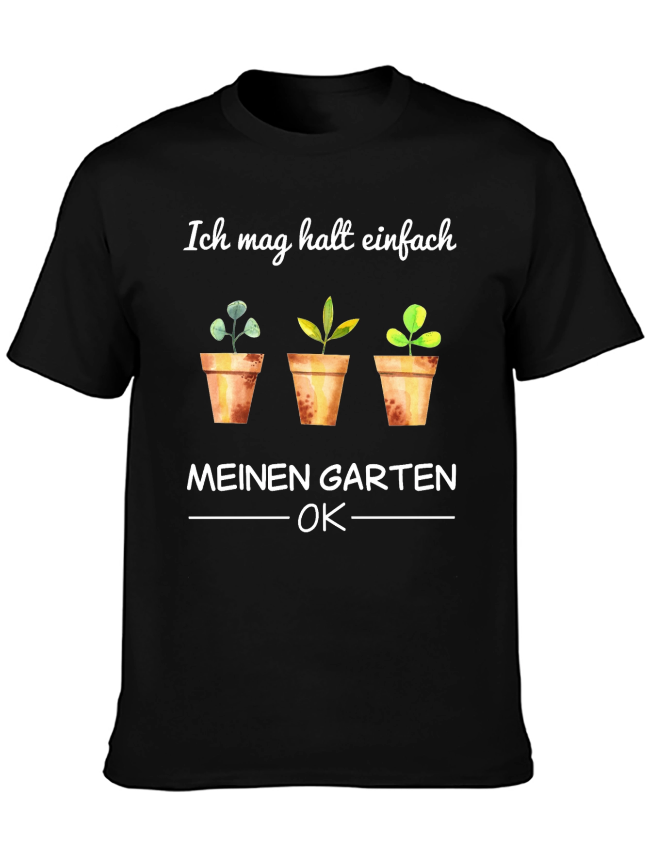 Black Ich Mag Meinen Garten OK T-Shirt view 3