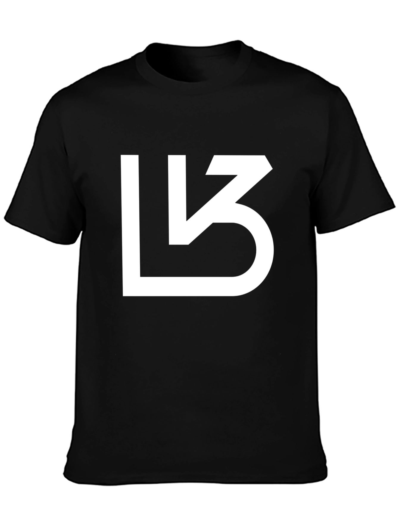 Black Abstract Logo Black T-Shirt, Casual Wear view 3