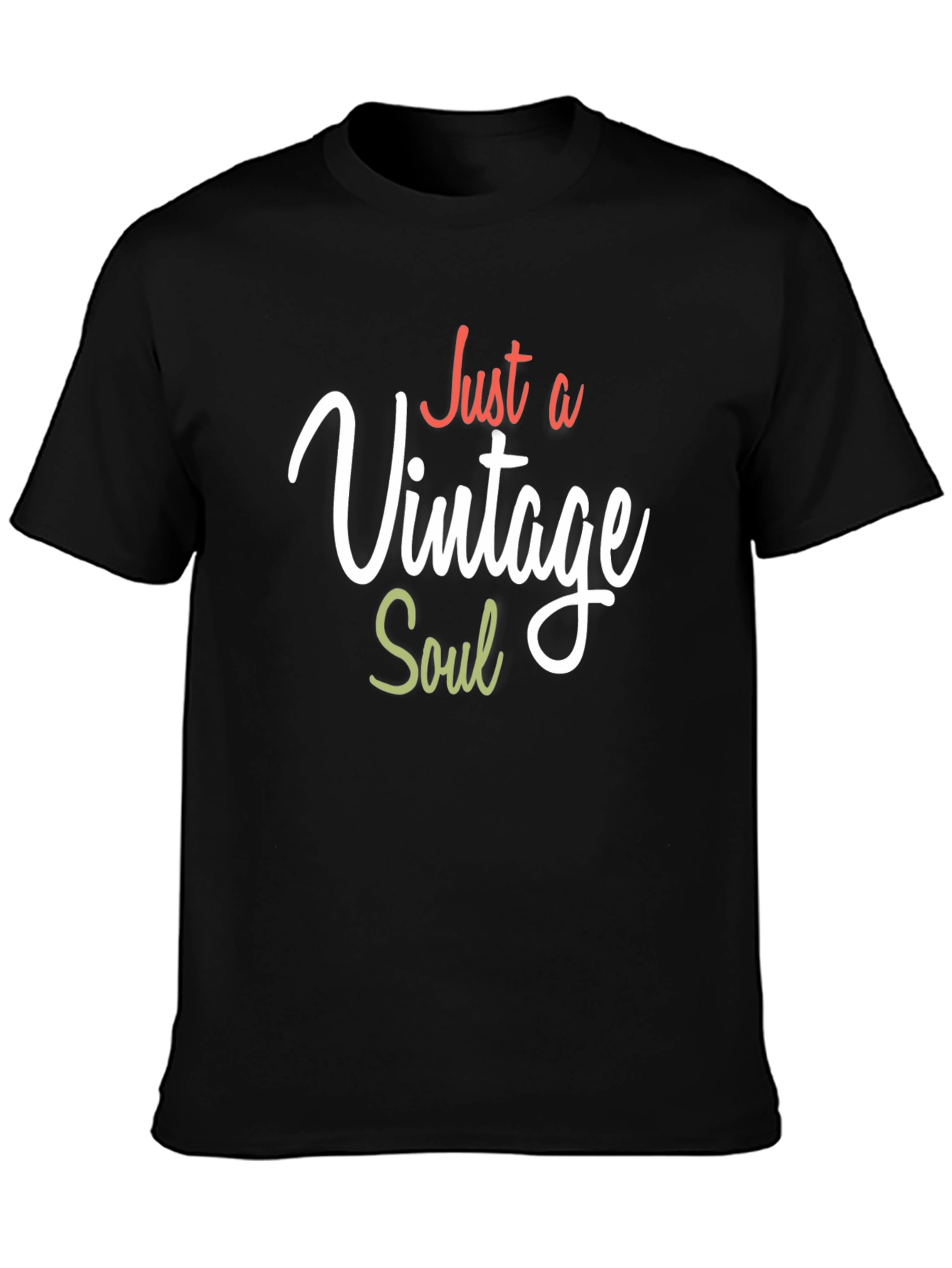 Black Just A Vintage Soul Graphic T-Shirt view 3