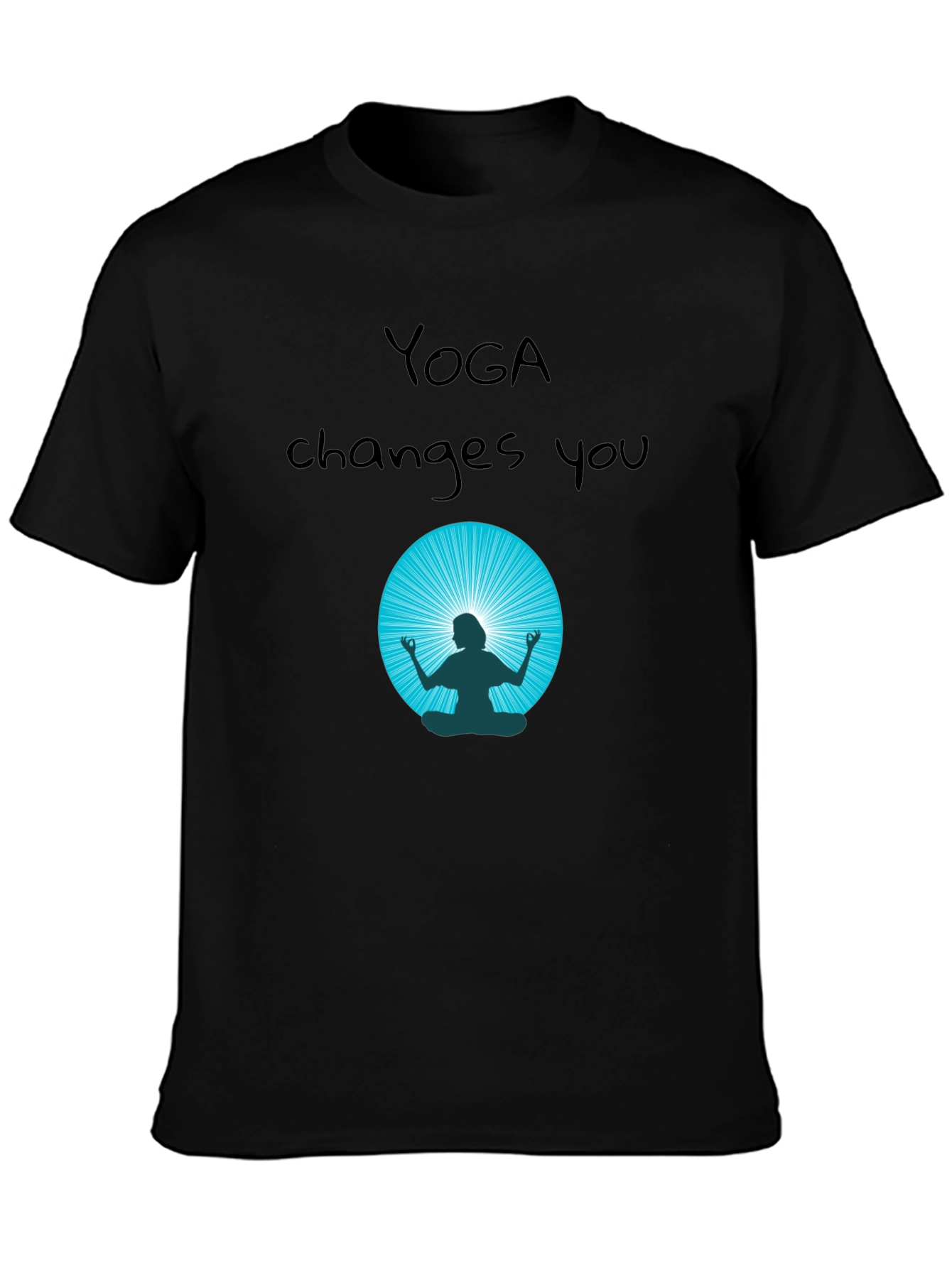 Black Yoga Changes You Graphic T-Shirt view 3