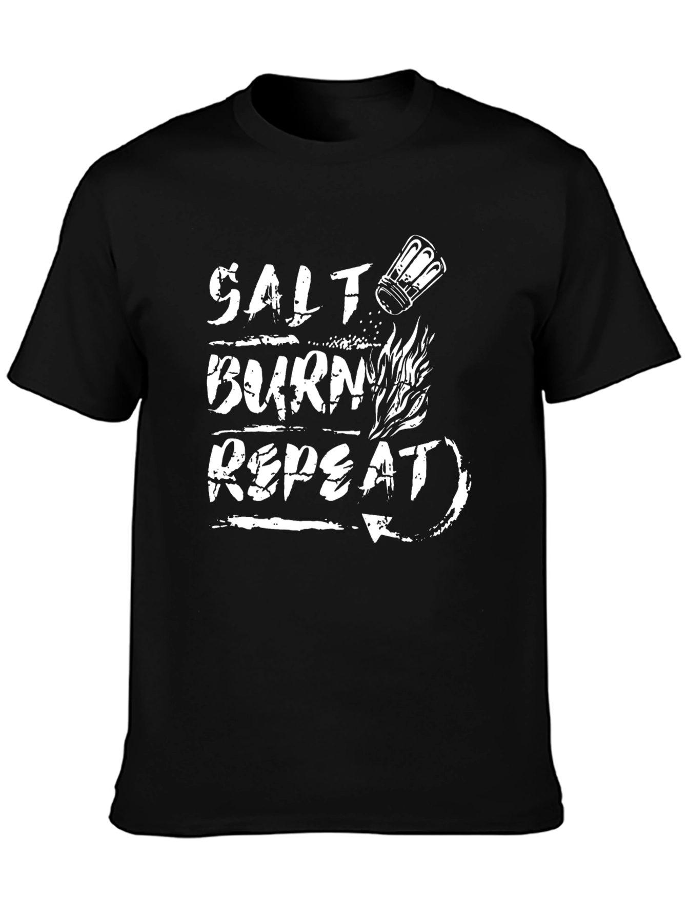 Black Salt Burn Repeat T-Shirt view 3