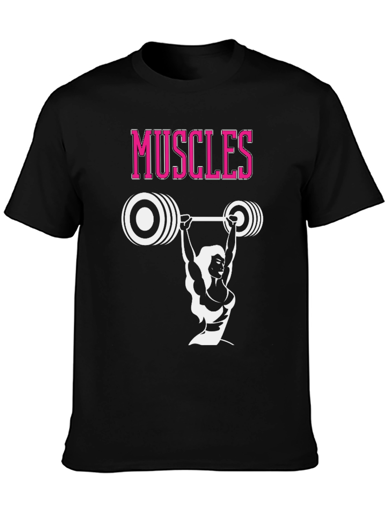 Black Muscles Graphic T-Shirt - Fitness Power! view 3
