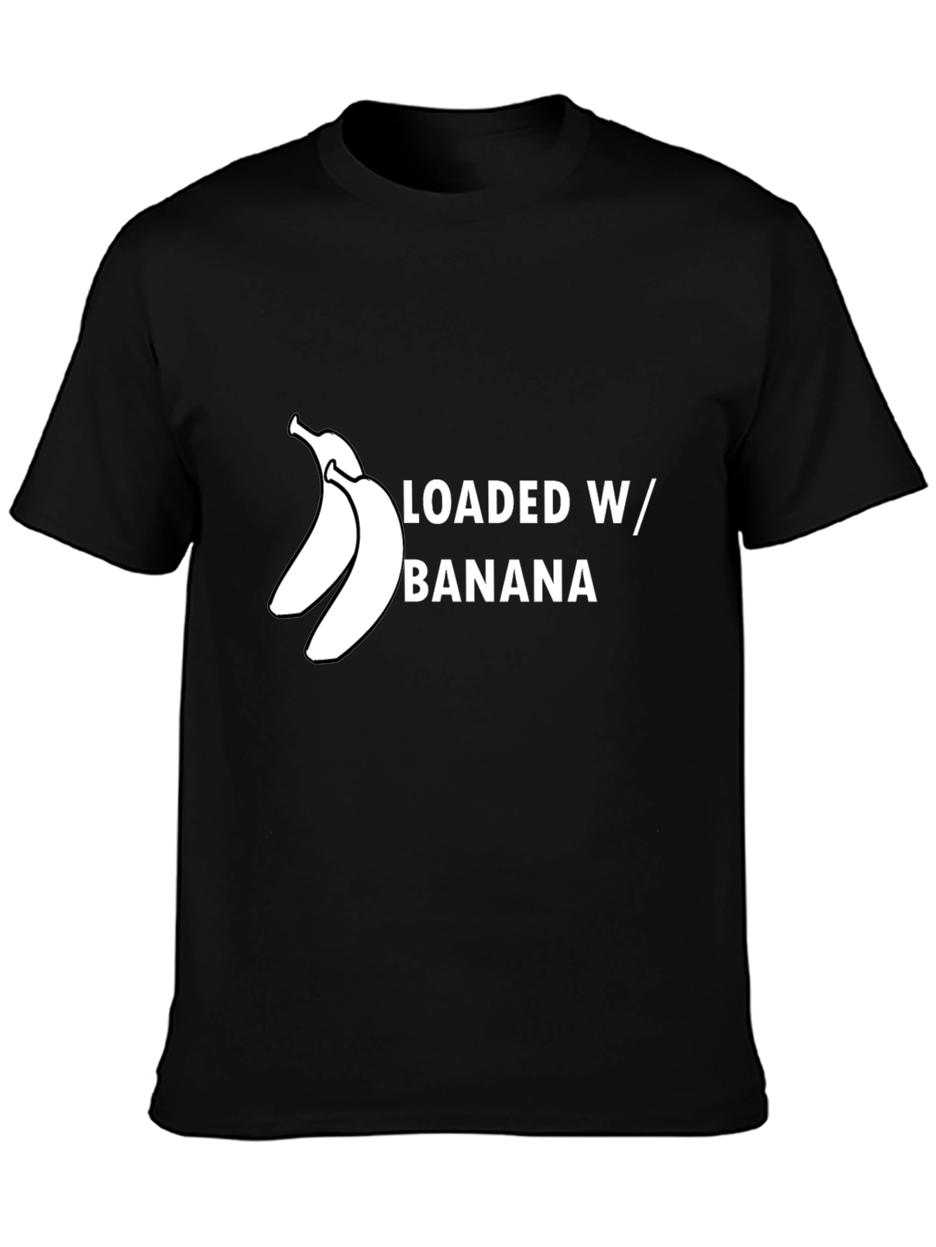 Black Loaded W/ Banana Graphic Tee - Unisex Black T-Shirt view 3