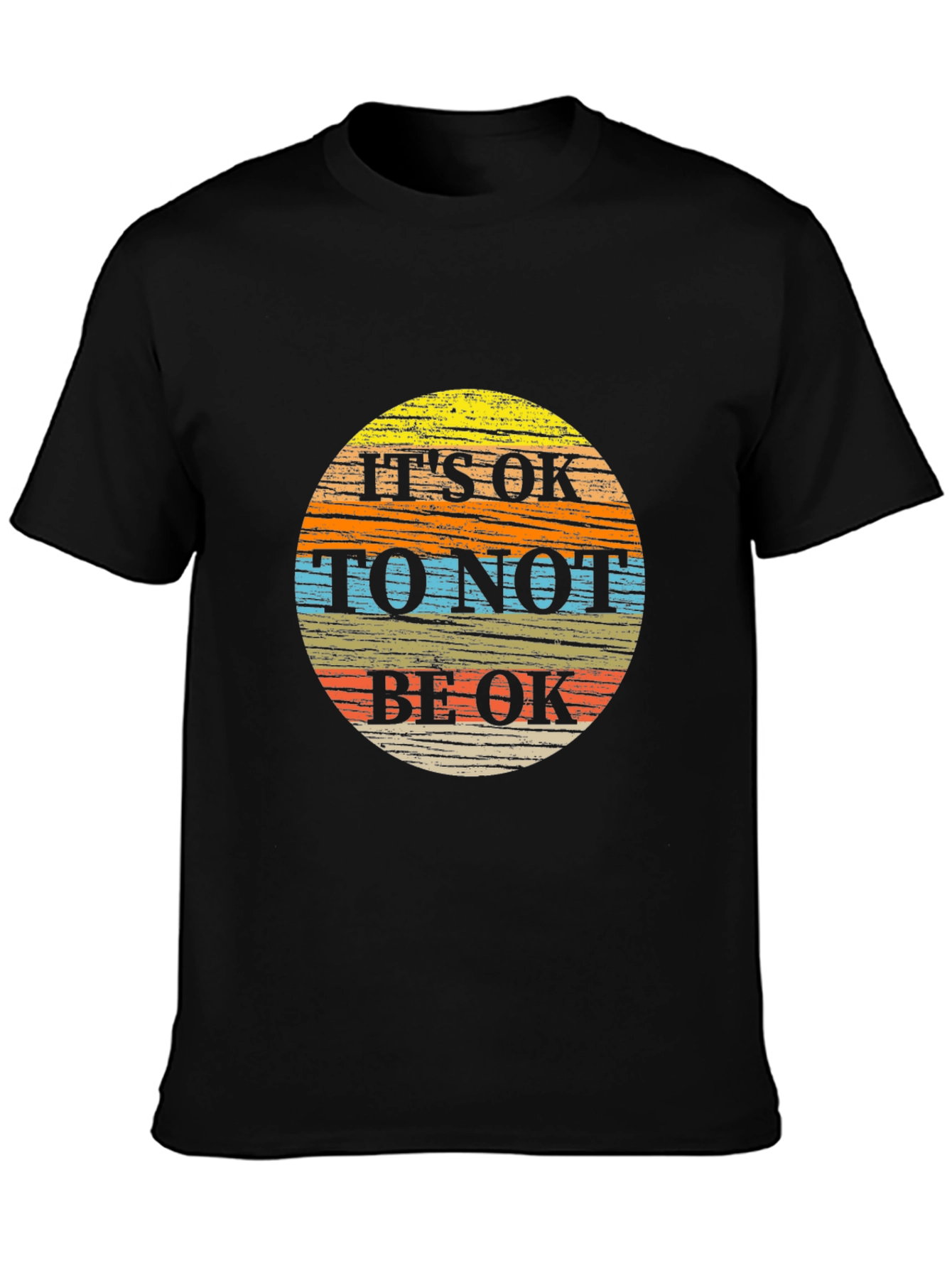 Black It's OK To Not Be OK T-Shirt - Black view 3