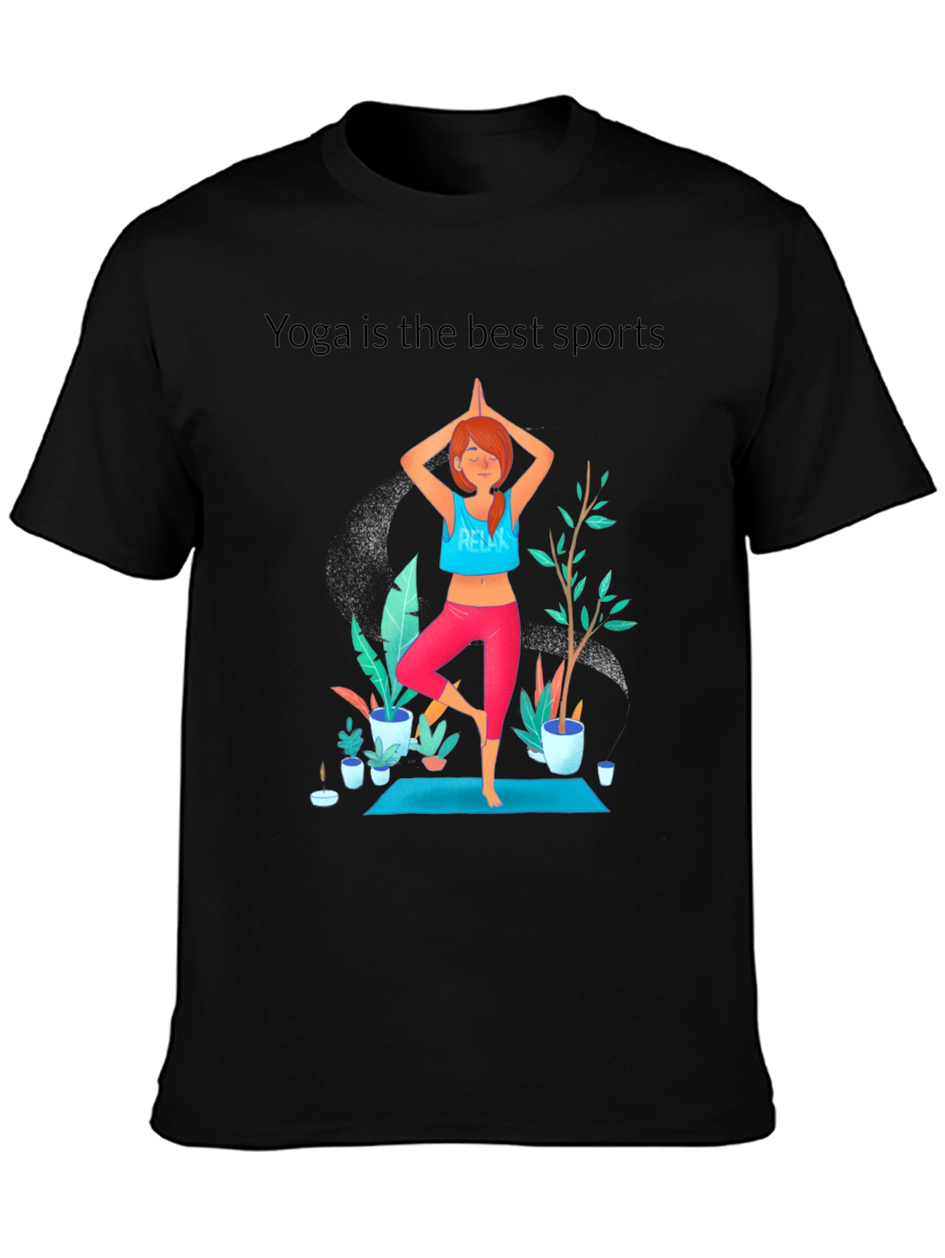 Black Yoga is the best Sports Unisex T-Shirt view 3