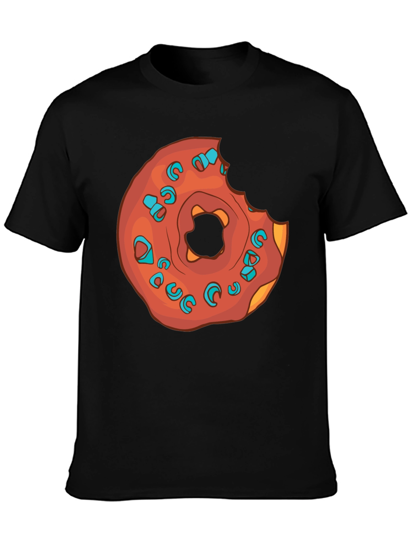 Black Donut Graphic Black T-Shirt - Sweet Style! view 3