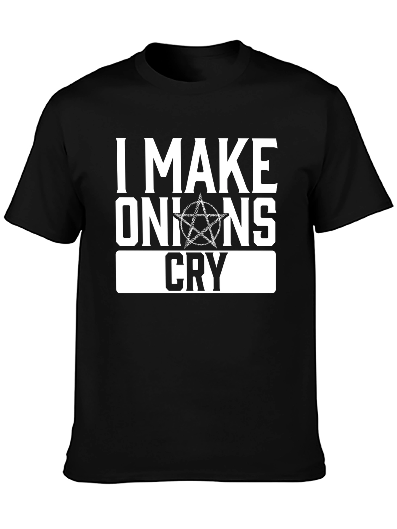 Black I Make Onions Cry Graphic Tee - Black view 3