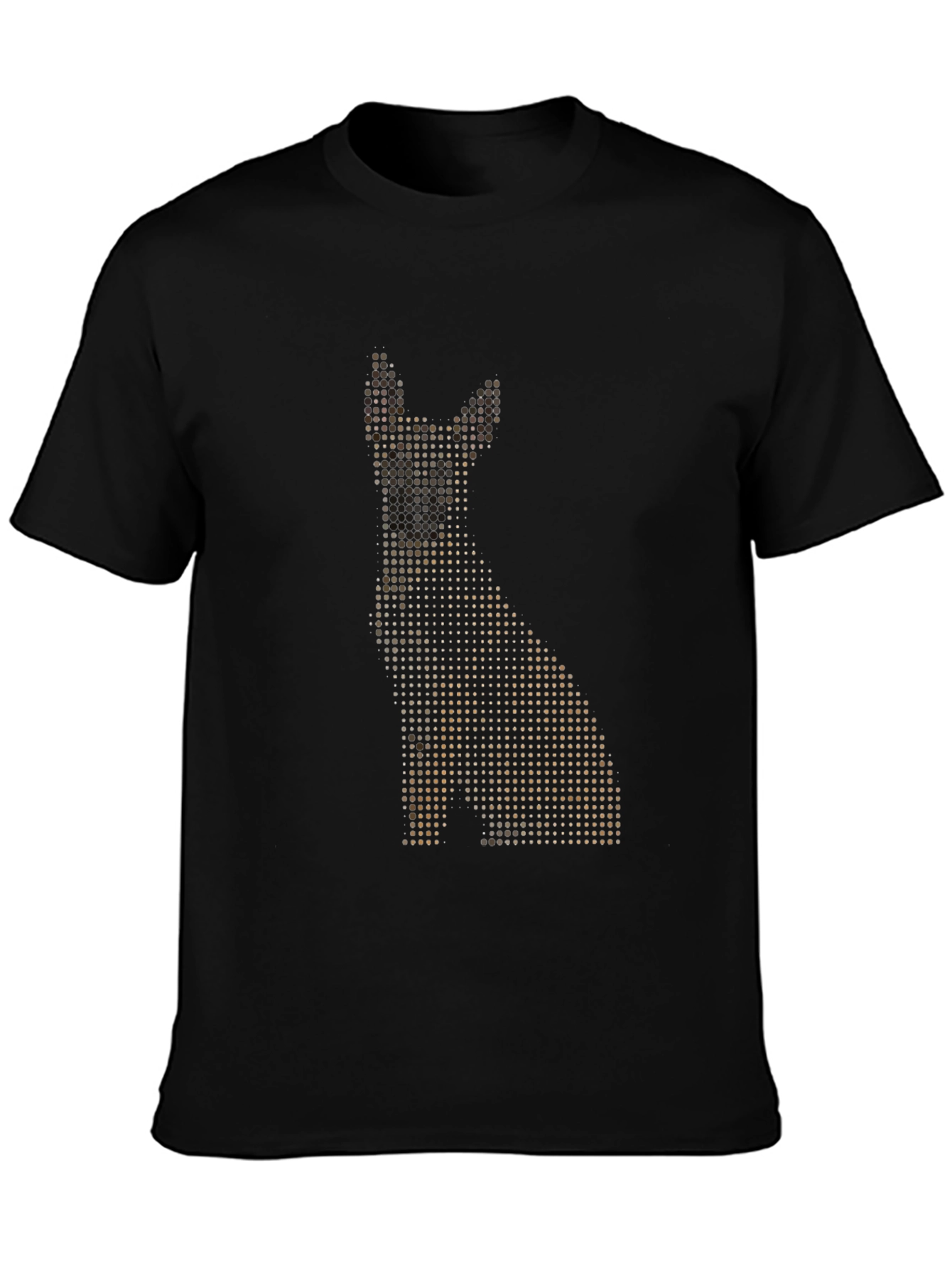 Black Dotted Dog Graphic T-Shirt view 3