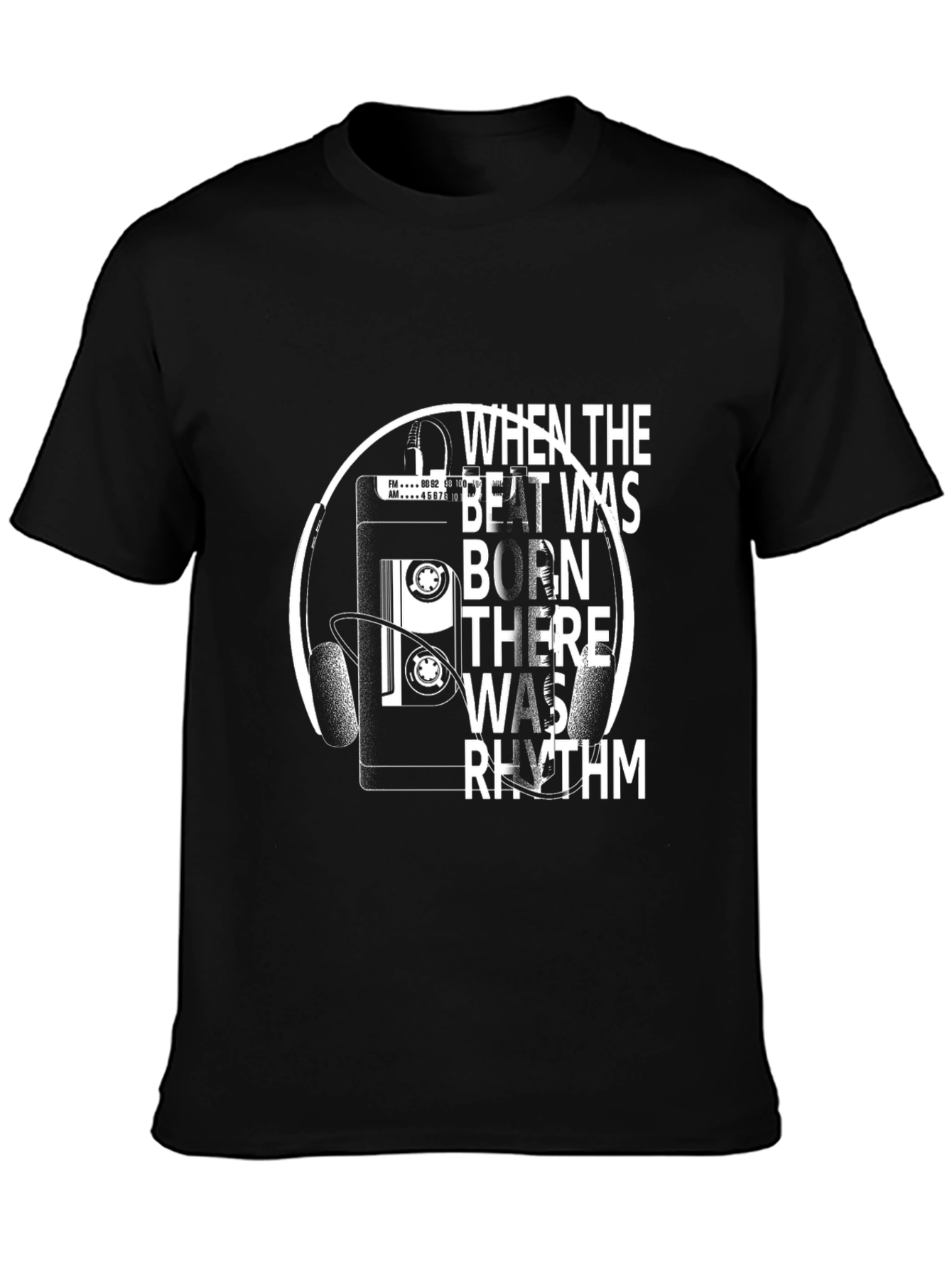 Black When The Beat Was Born T-Shirt view 3