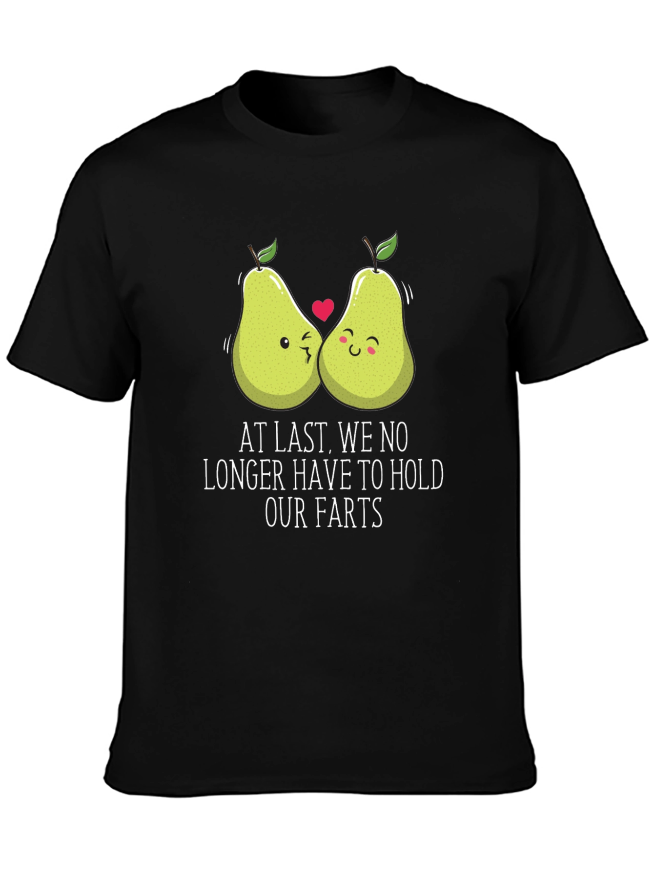 Black Funny Pear Pun T-Shirt - At Last, No Holding Back! view 3