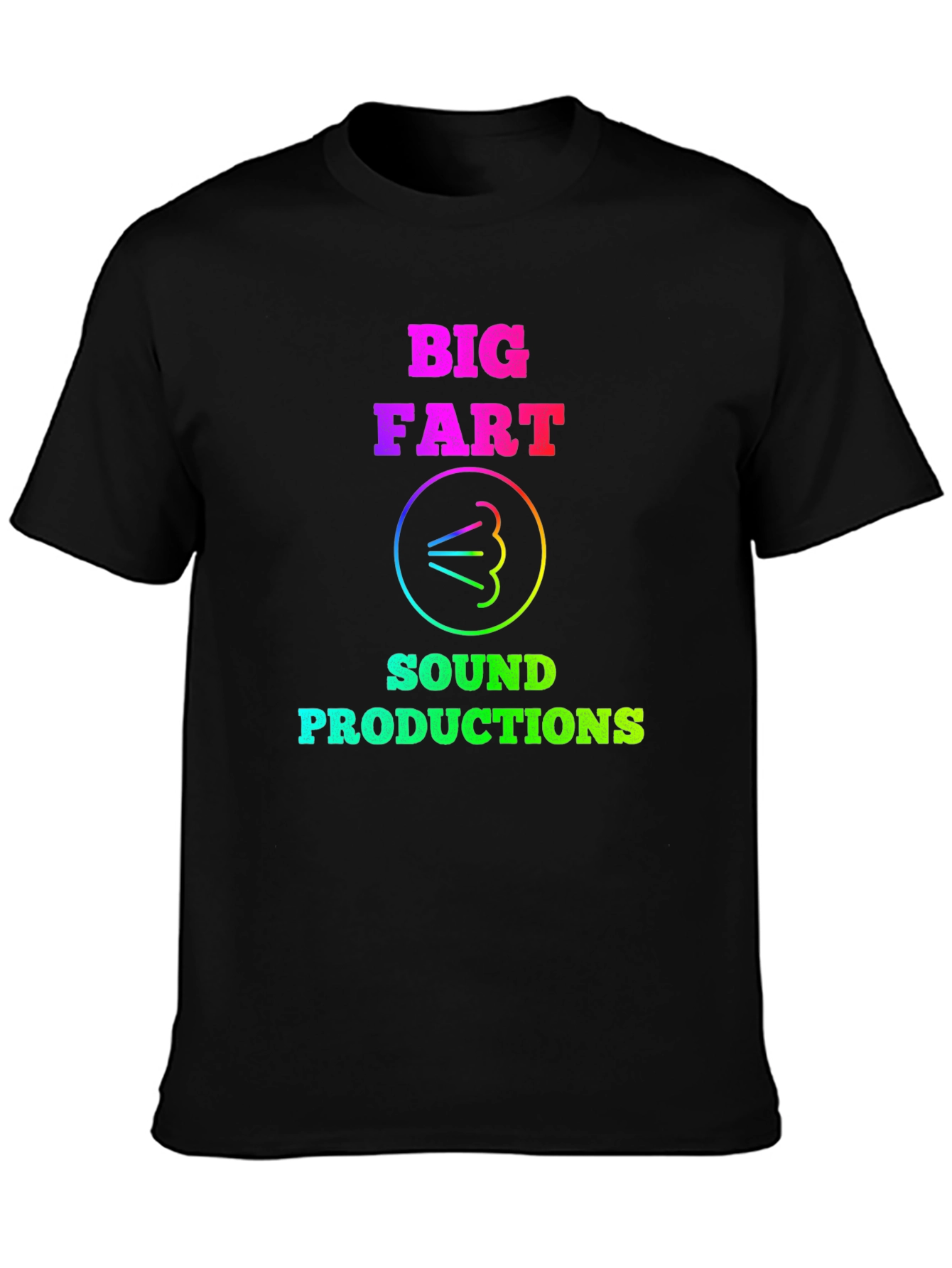 Black Big Fart Sound Productions Black Graphic Tee view 3