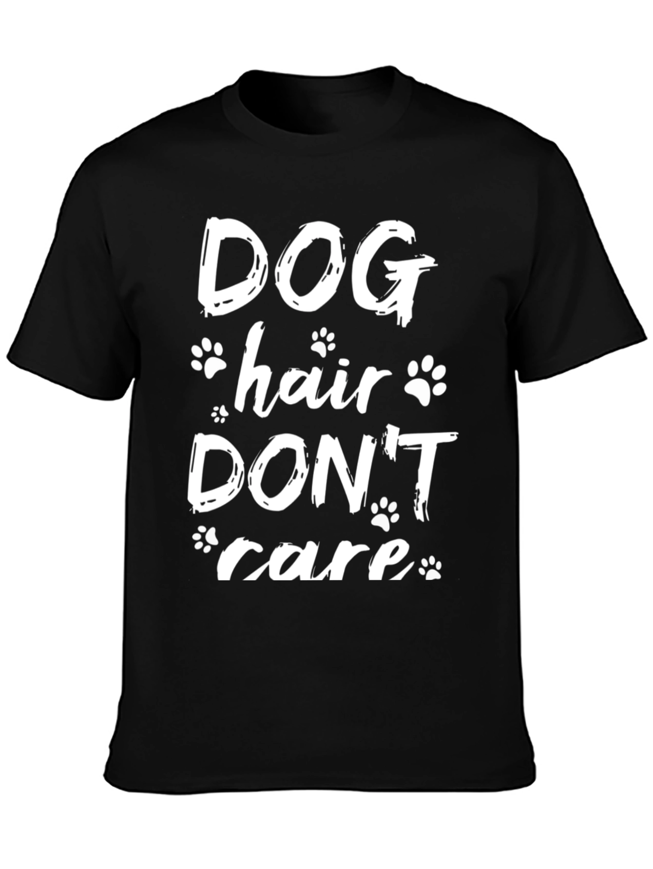 Black Dog Hair Don't Care Graphic Tee view 3