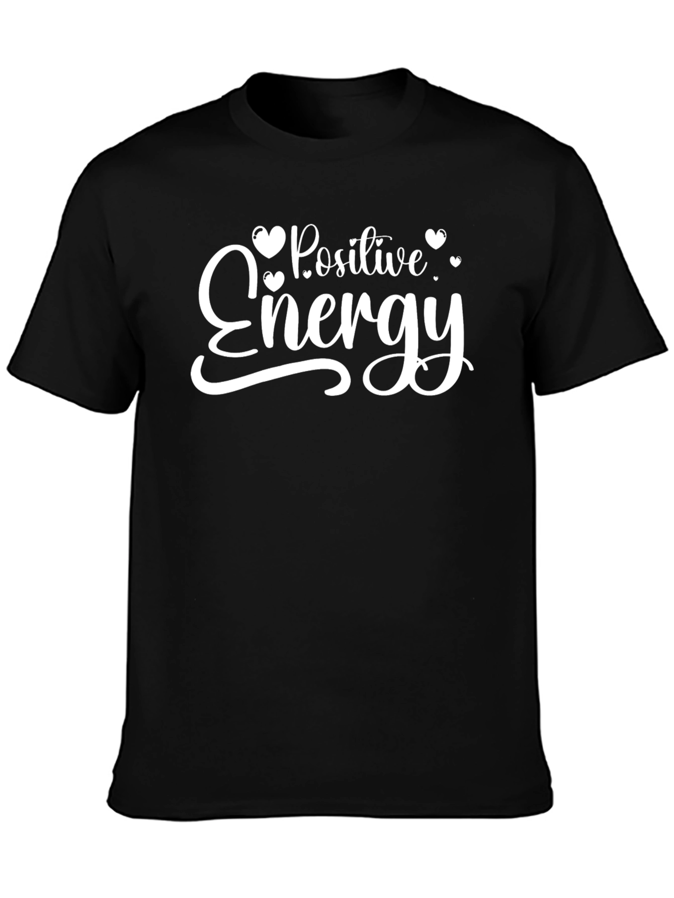 Black Positive Energy Graphic Tee - Black Short Sleeve Shirt view 3