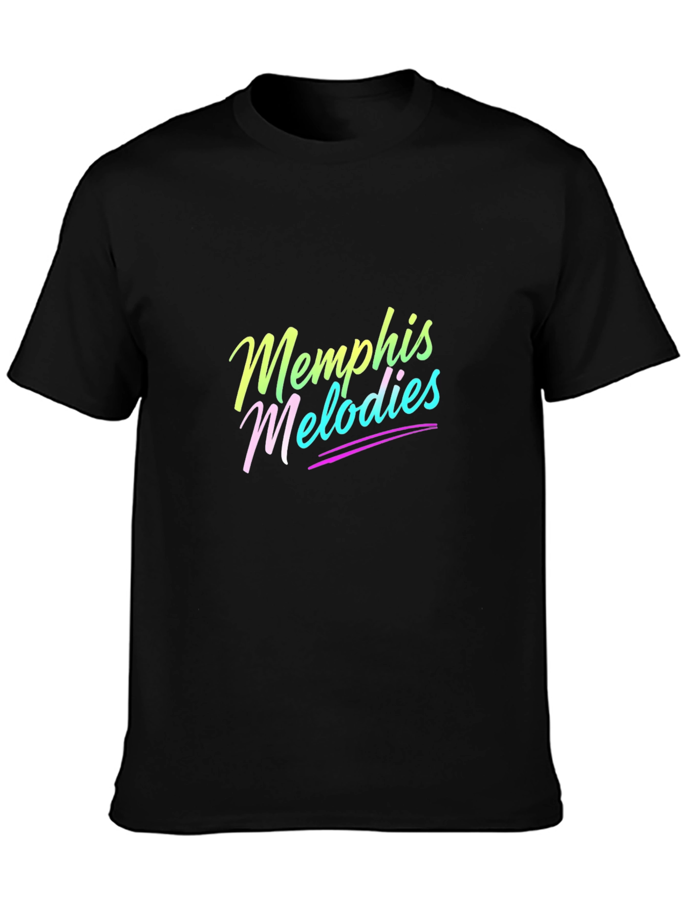 Black Memphis Melodies Black Cotton Graphic Tee view 3