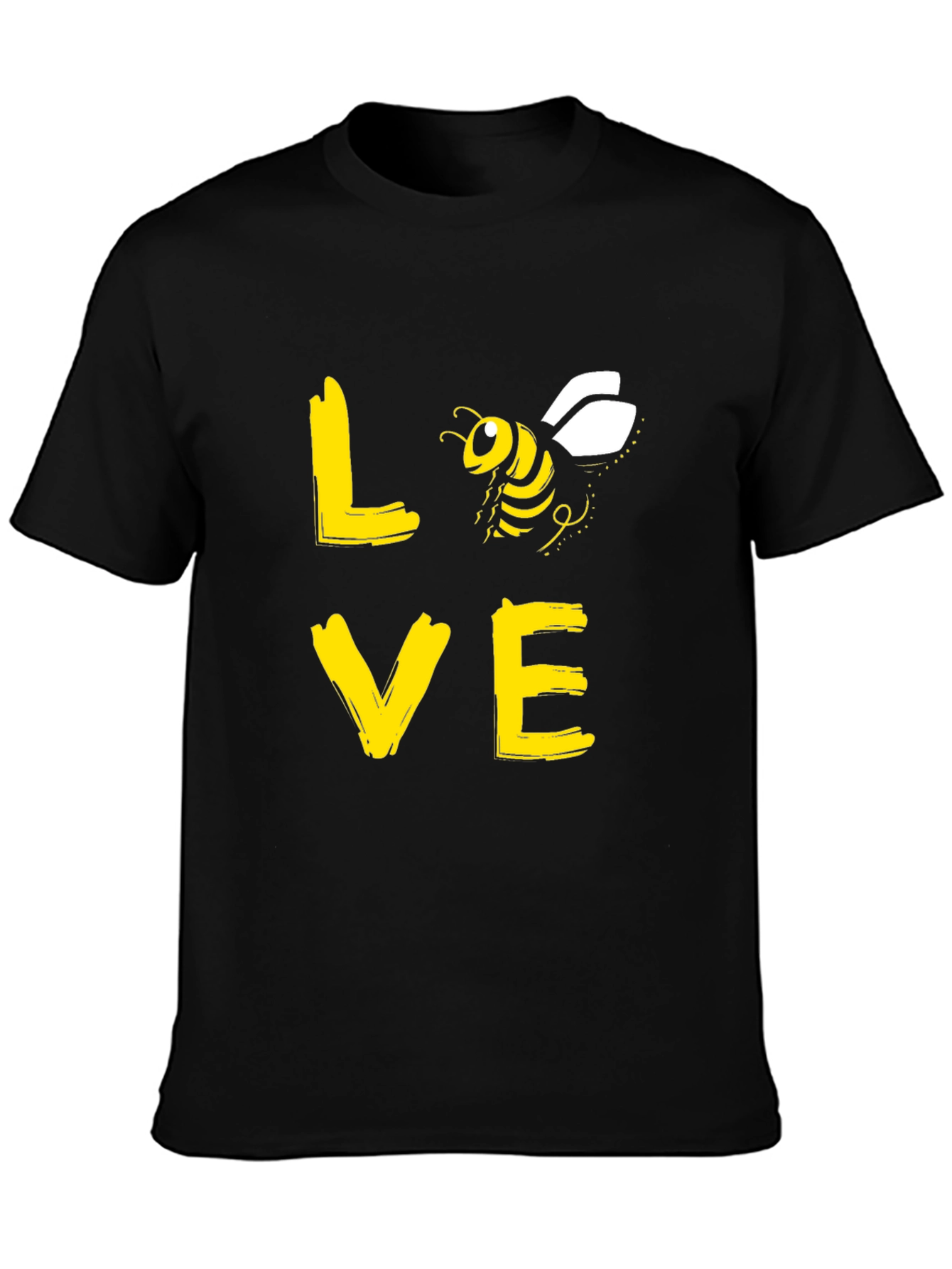 Black Love Bee Graphic T-Shirt - Black view 3