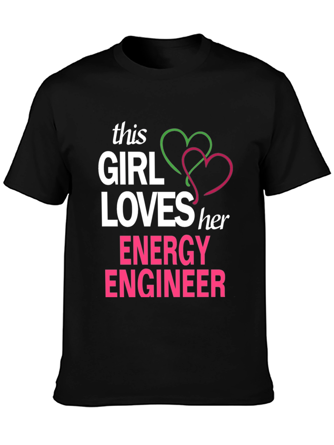 Black Girl Loves Energy Engineer T-Shirt view 3