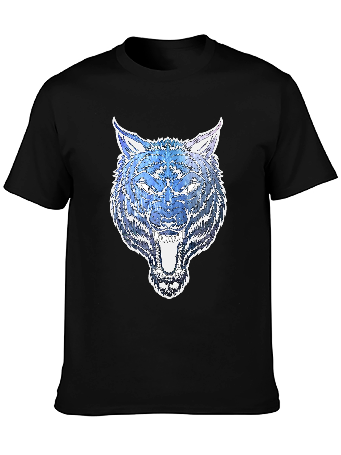 Black Black Wolf Graphic Tee - Bold & Stylish view 3