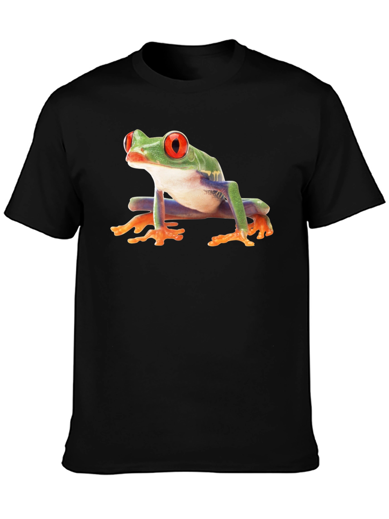 Black Black T-Shirt with Frog Print view 3