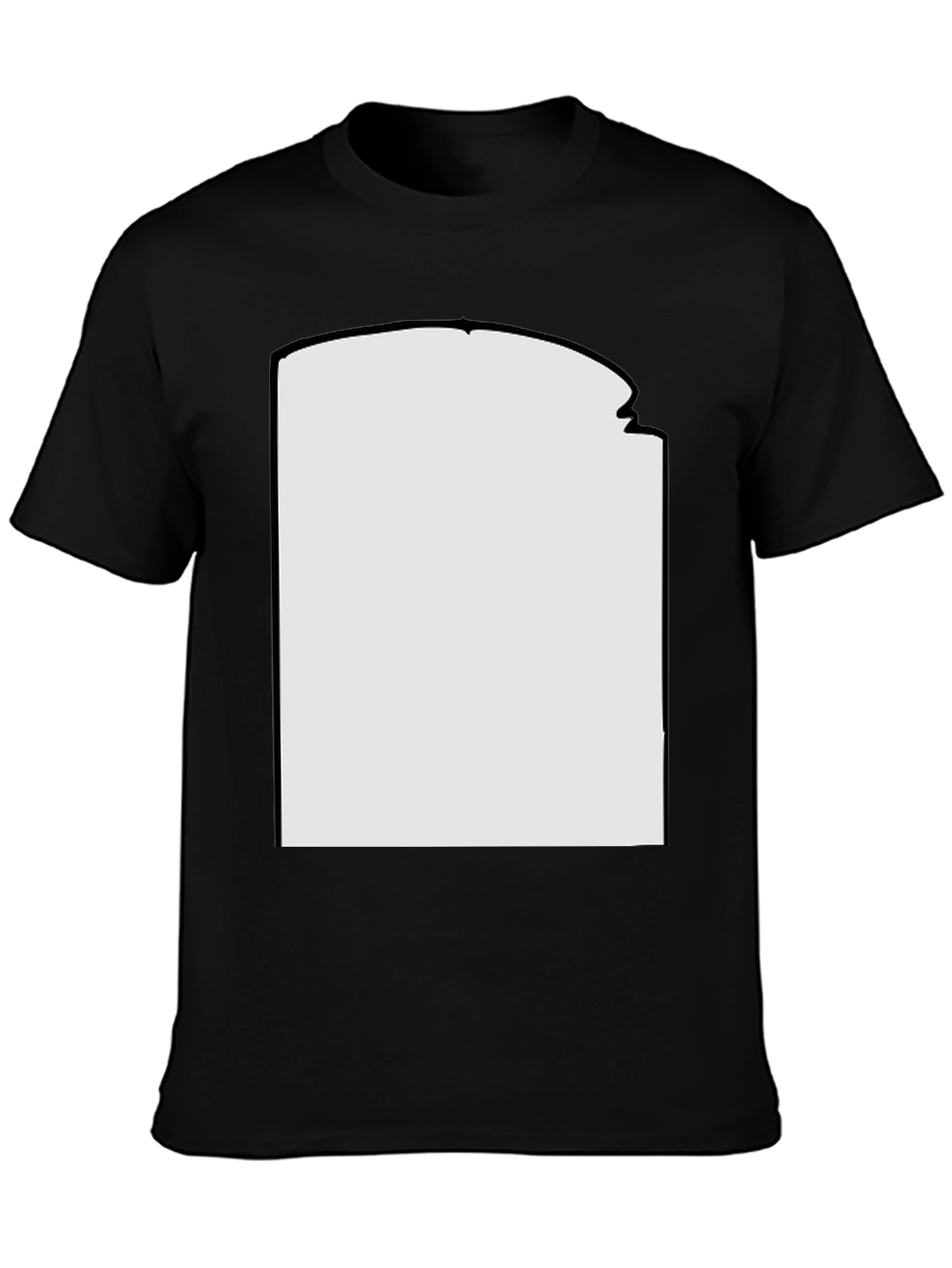 Black Blank Graphic Tee - Customizable Design Space view 3