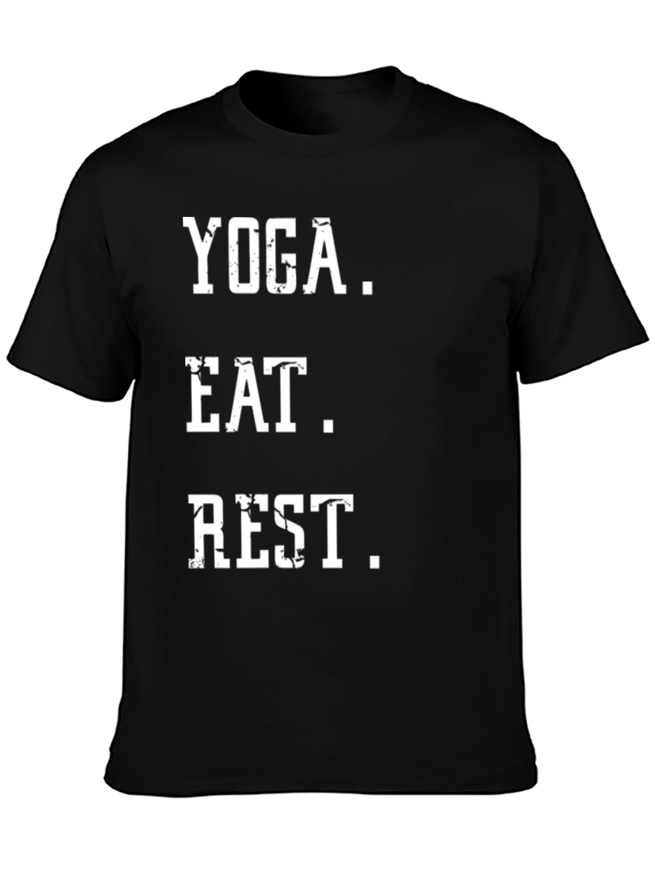 Black Yoga Eat Rest Graphic Tee - Relaxed Fit view 3