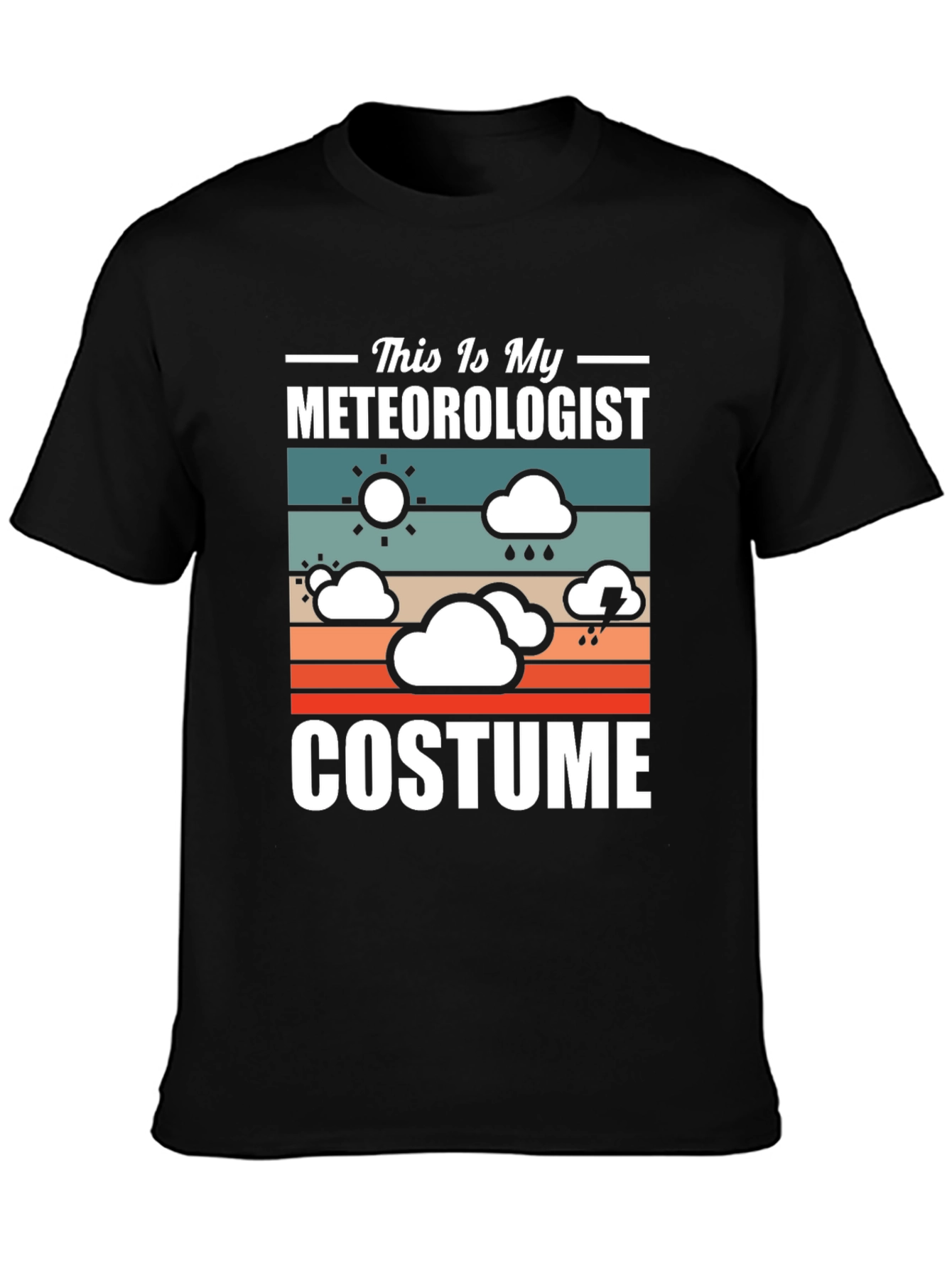 Black Meteorologist Costume T-Shirt - Funny Weather Tee view 3