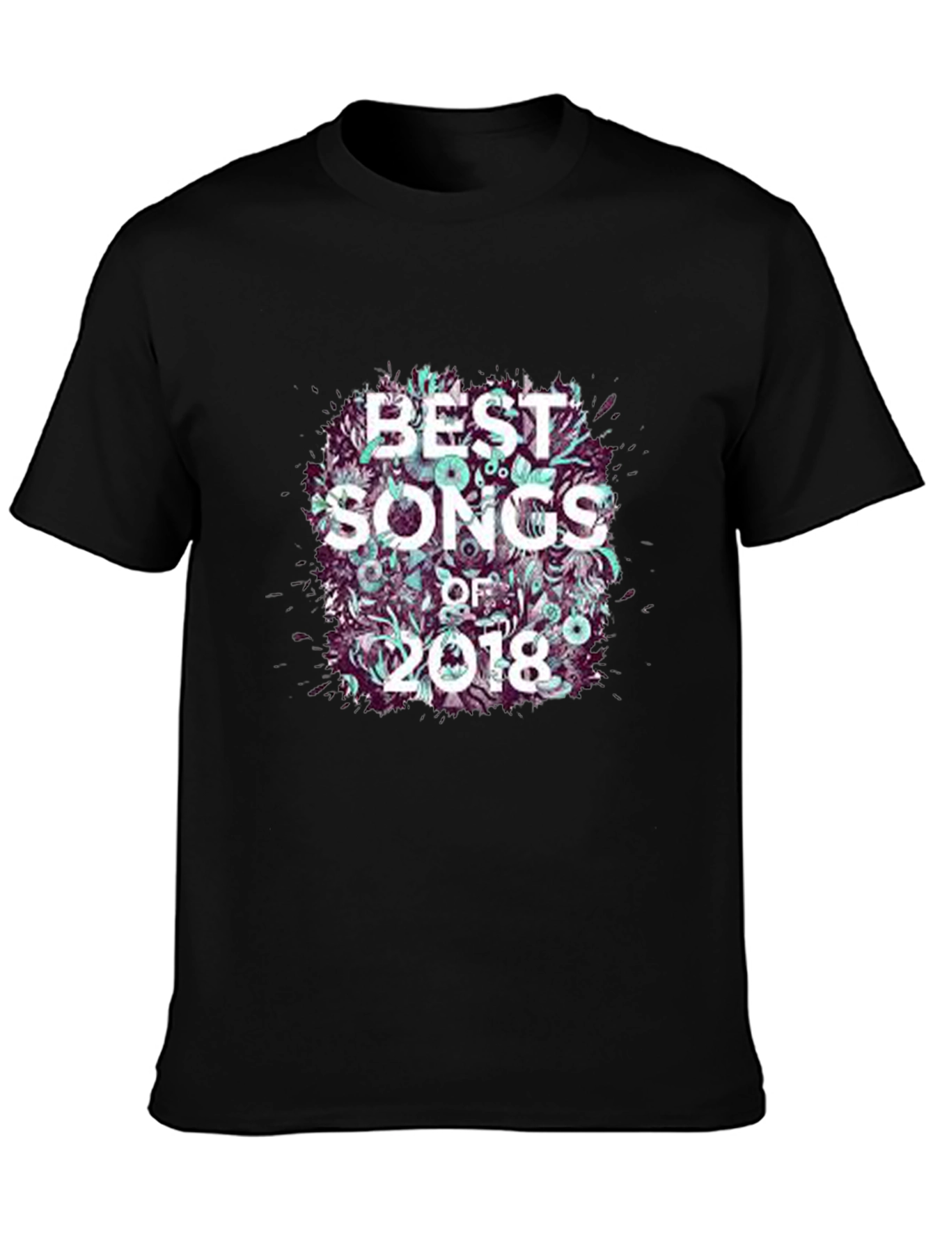 Black Best Songs of 2018 Graphic Tee - Black view 3