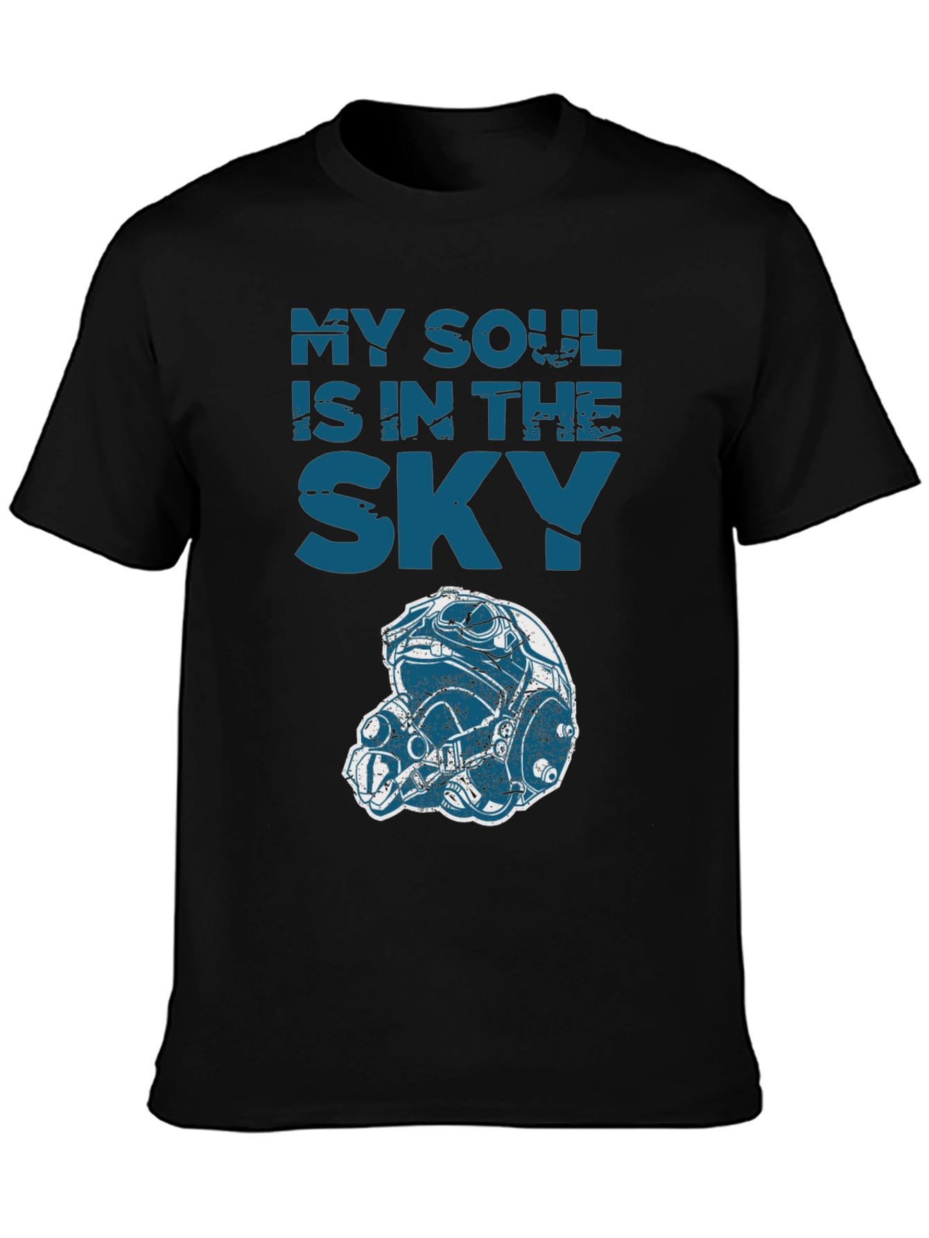 My Soul is in the Sky Graphic Tee - Pilot Helmet Design - 3