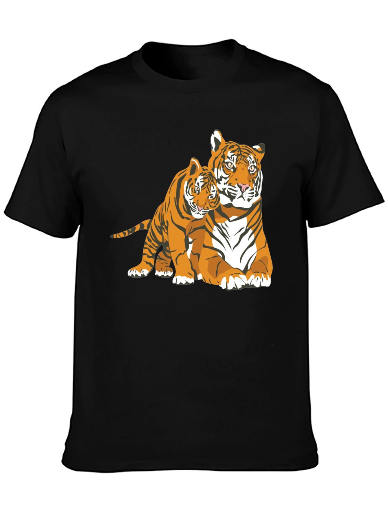 Black Tiger Graphic Tee - Black Cotton Blend view 3