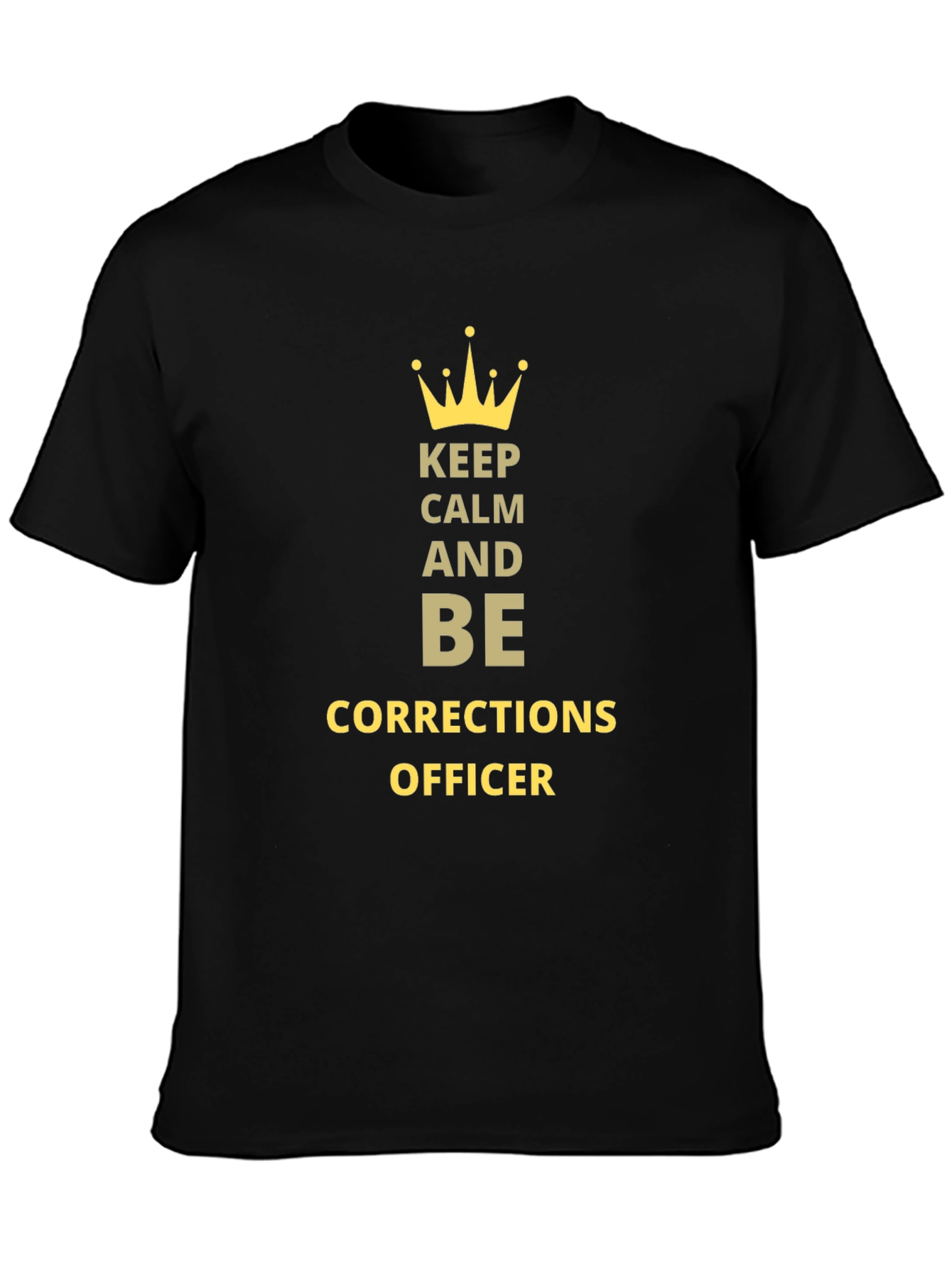Black Keep Calm Corrections Officer Black Tee view 3