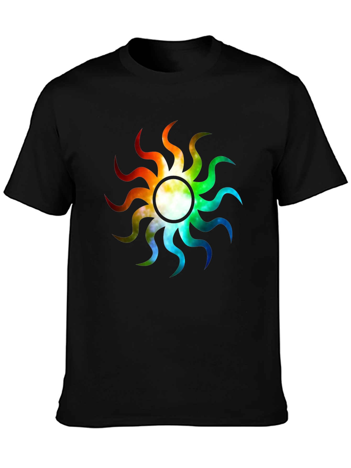 Rainbow Sunburst Graphic T-Shirt - Unique Design - 3
