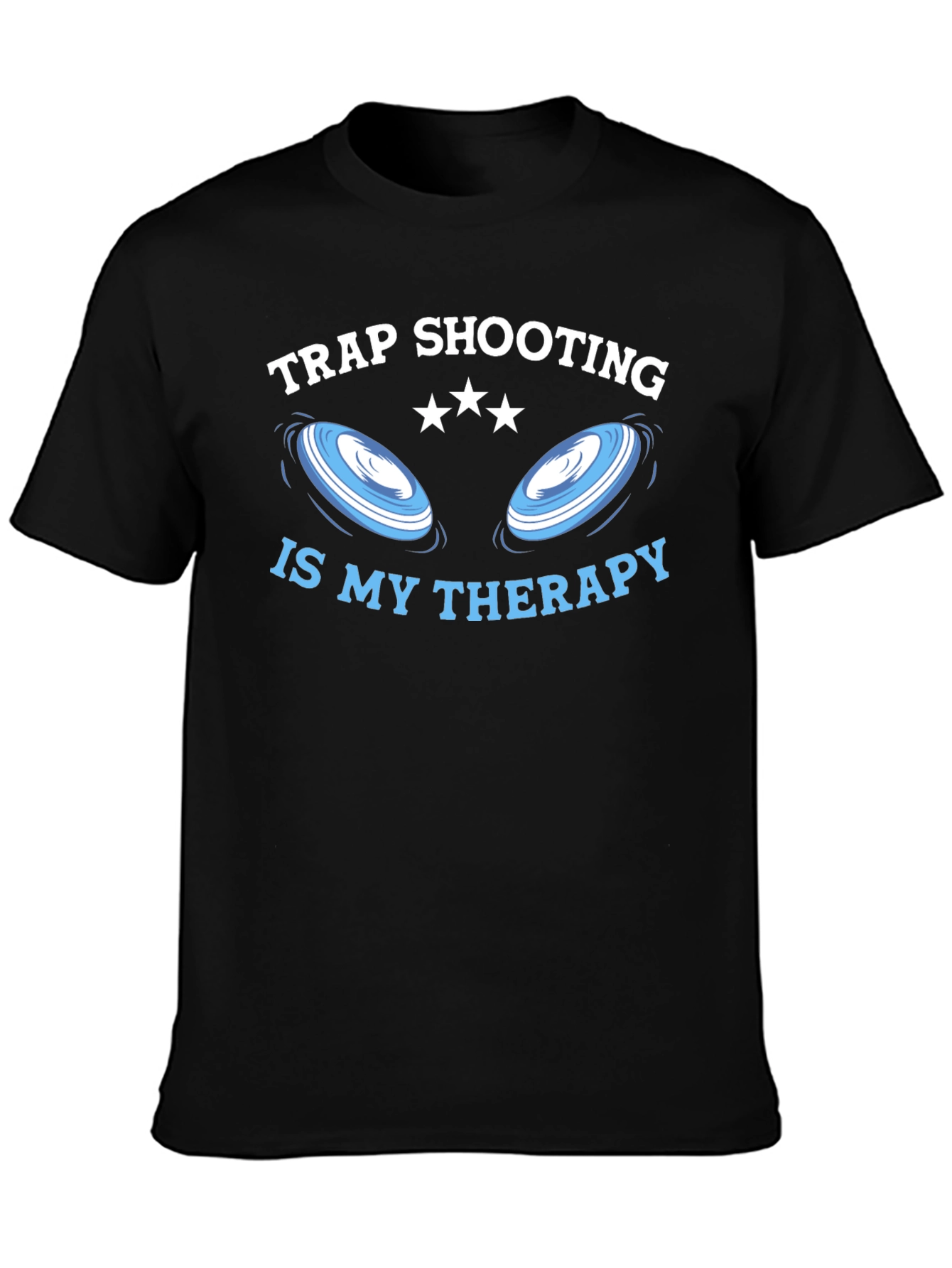 Black Trap Shooting Therapy T-Shirt view 3