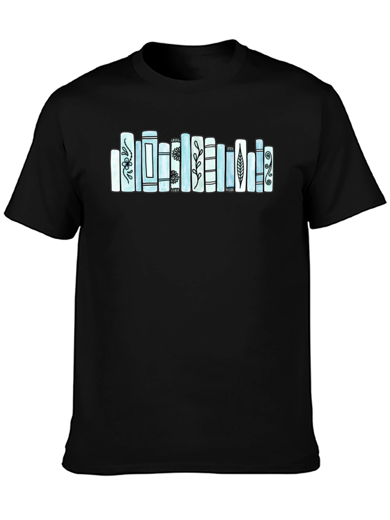 Black Bookworm Graphic Tee - Literary Style T-Shirt view 3