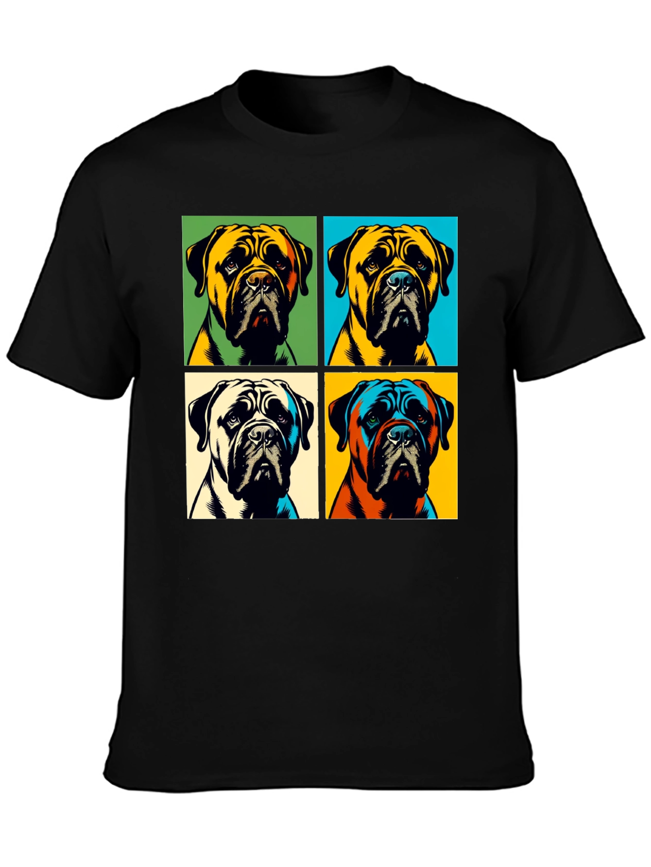 Black Pop Art Dog T-Shirt - Stylish Graphic Tee view 3