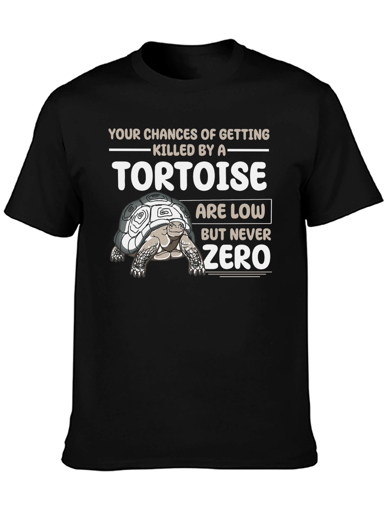 Black Tortoise Humor T-Shirt view 3