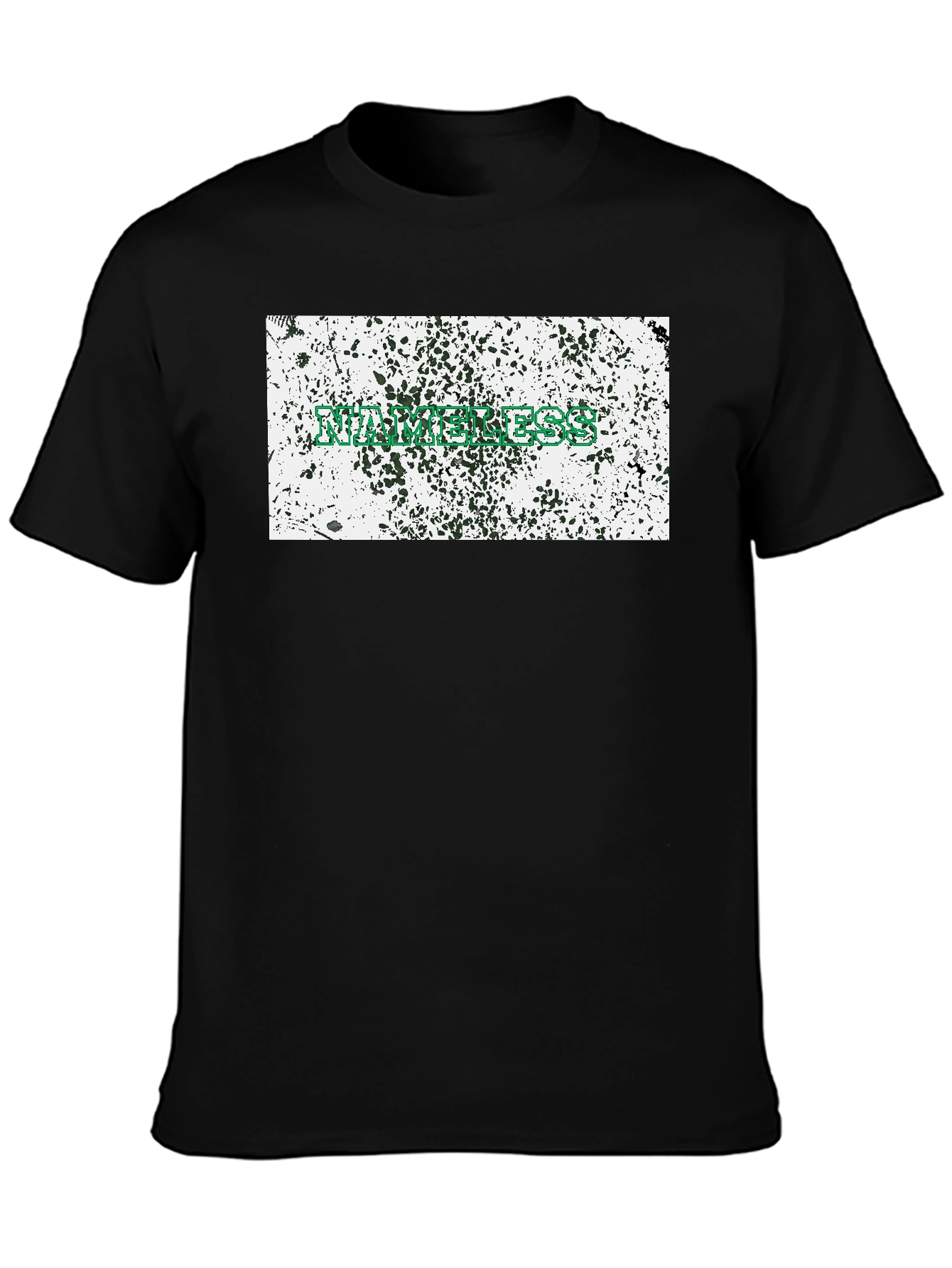 Black Abstract Graphic Print Tee - Relaxed Fit view 3