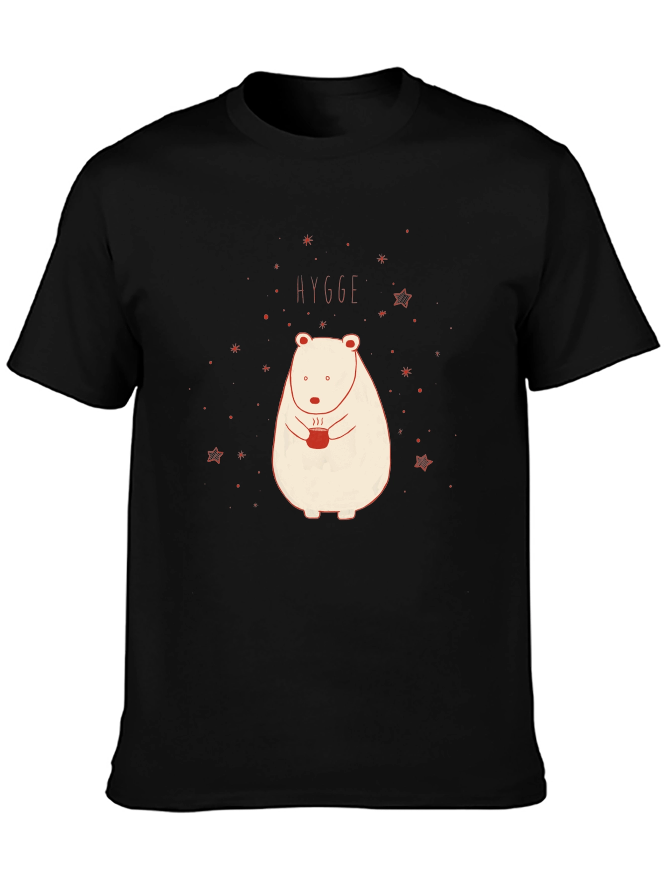 Black Hygge Bear T-Shirt - Cozy Comfort view 3