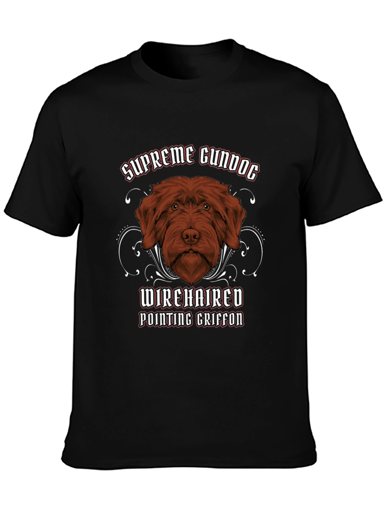 Black Supreme Gundog Wirehaired Pointing Griffon T-Shirt view 3